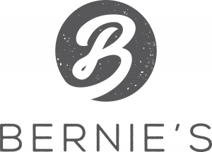 Logo for Bernie's with a stylized 'B' inside a circle