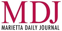 Logo of Marietta Daily Journal with initials MDJ in large, maroon letters, and the full name underneath.