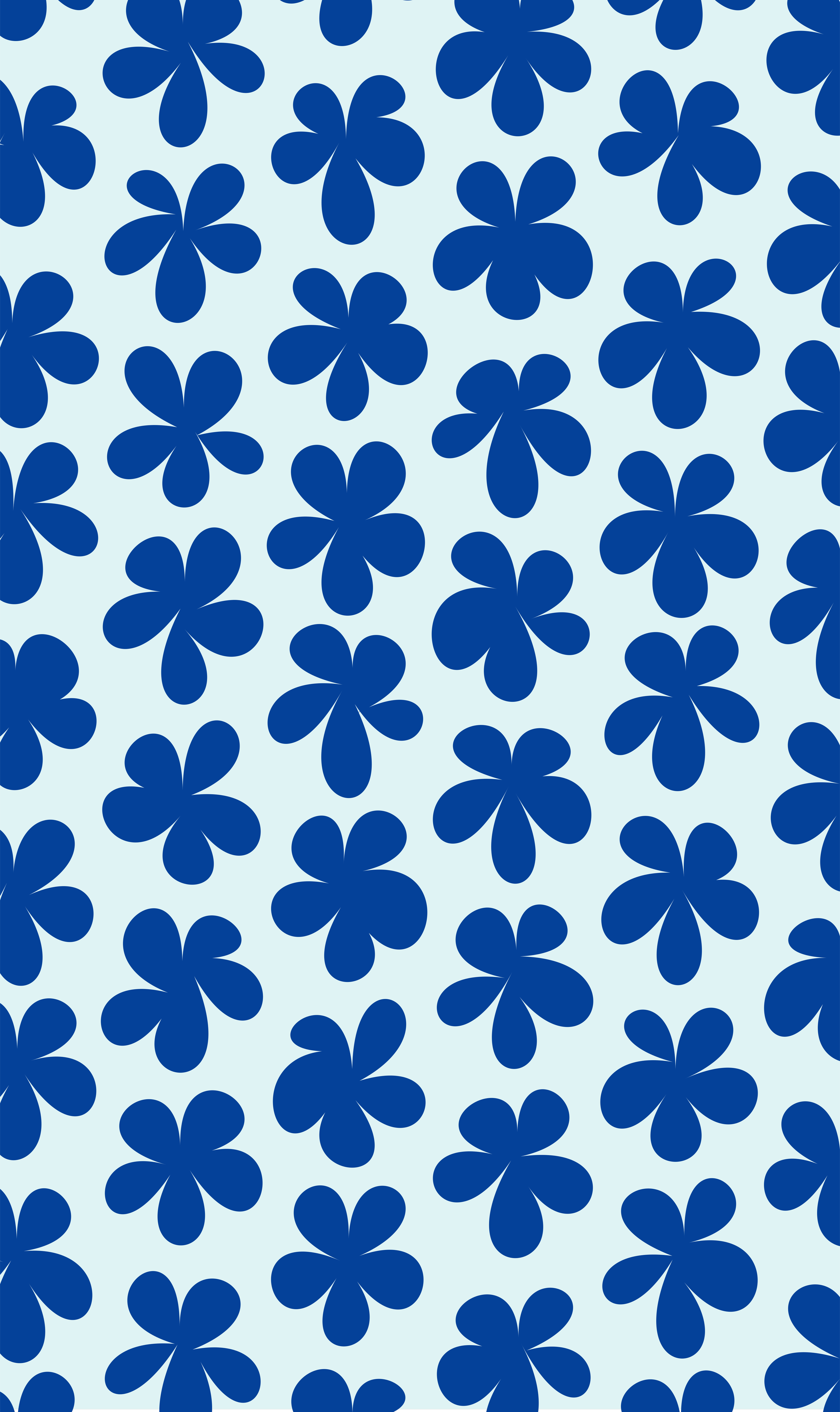 Pattern of blue flowers on a light background.
