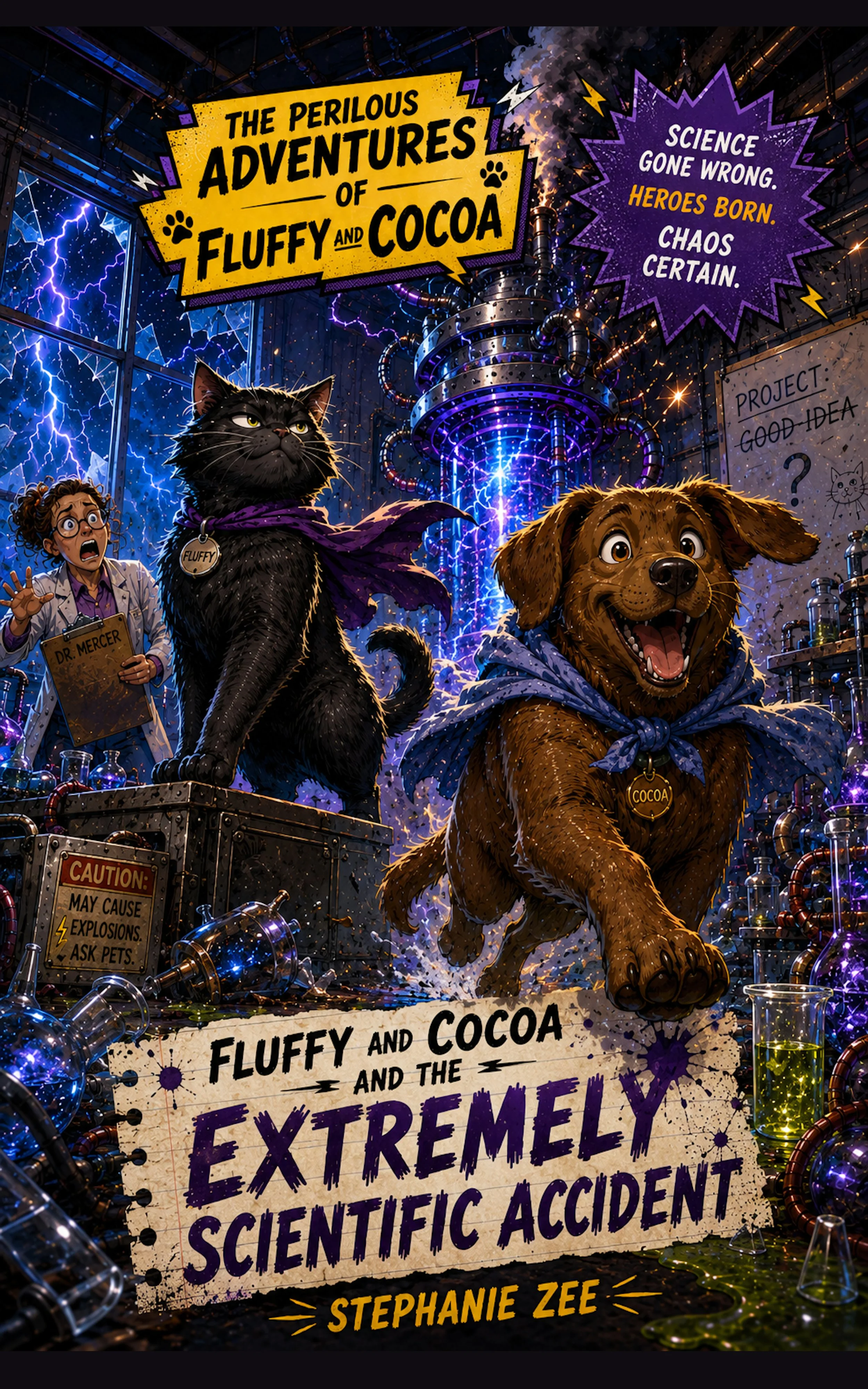 Fluffy and Cocoa and the Extremely Scientific Accident