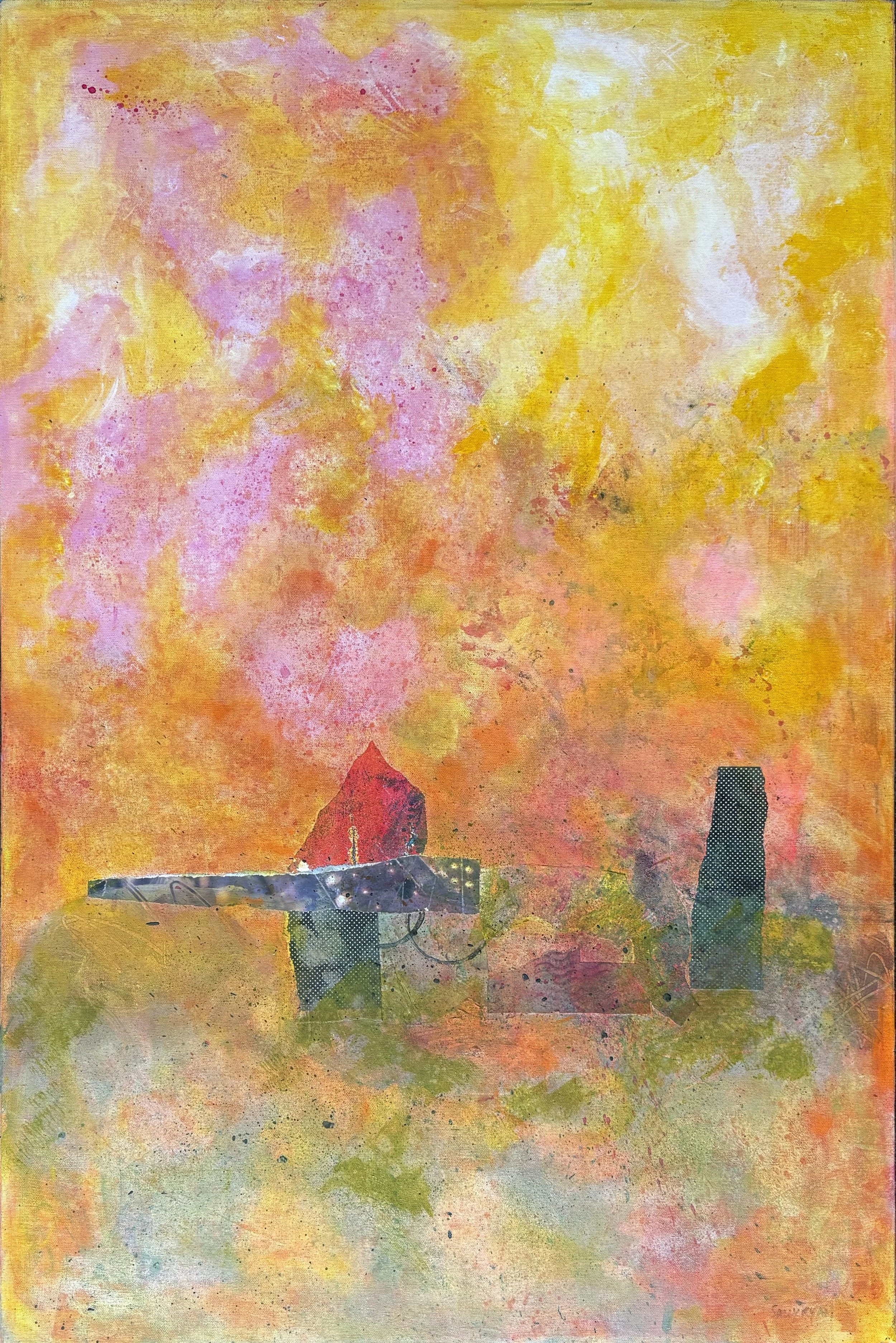 "Home Series #2," 24"x36", Acrylic & Collage, $1,250