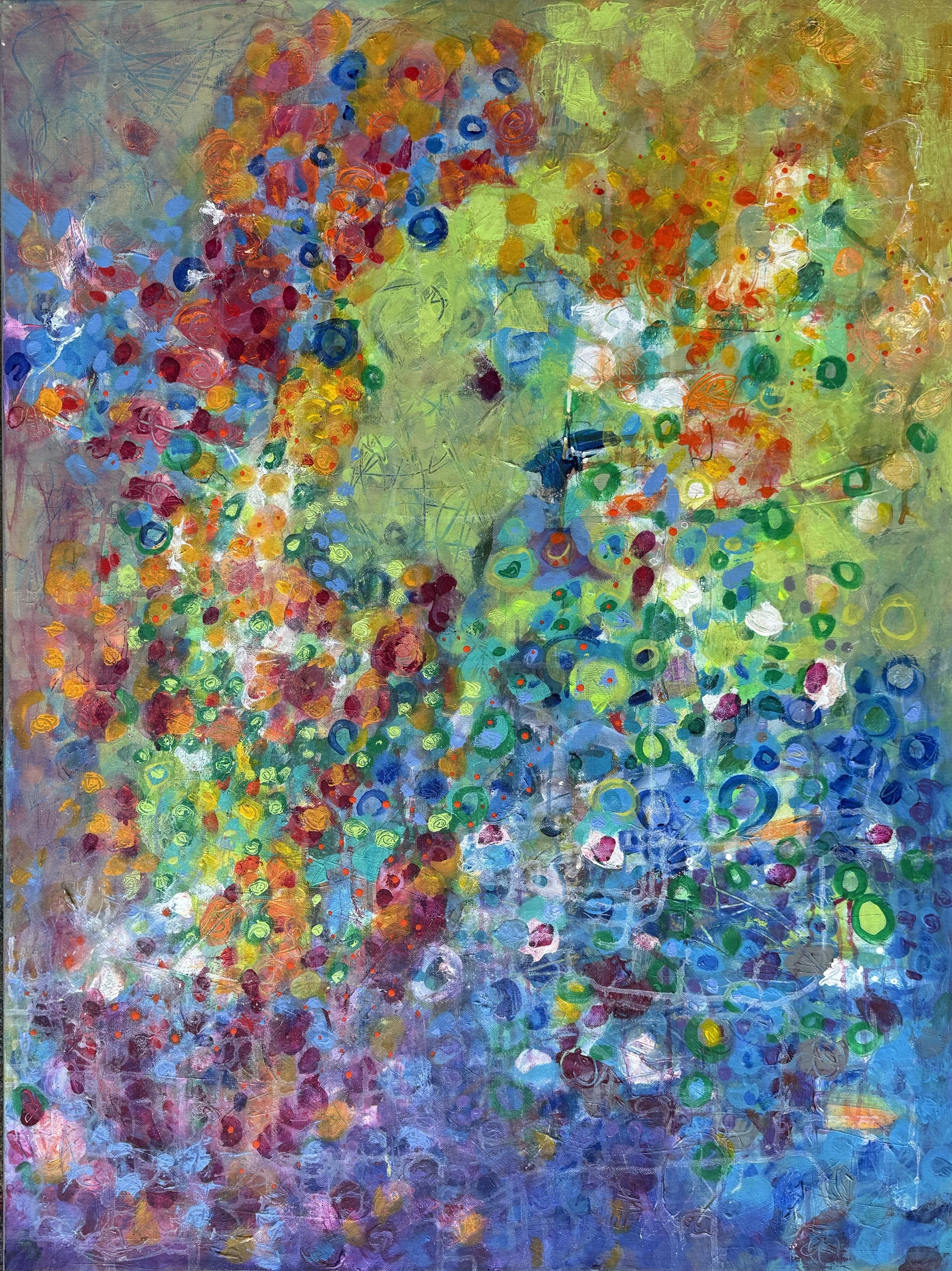 "Flourish," 30"x40", Acrylic & Mixed Media, $1,350