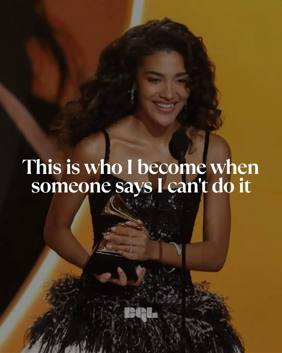 Here to show them I CAN and I WILL! ✨
Brought to you by the Grammys

#grammys2026 #grammys #goals #badbunny #oliviadean