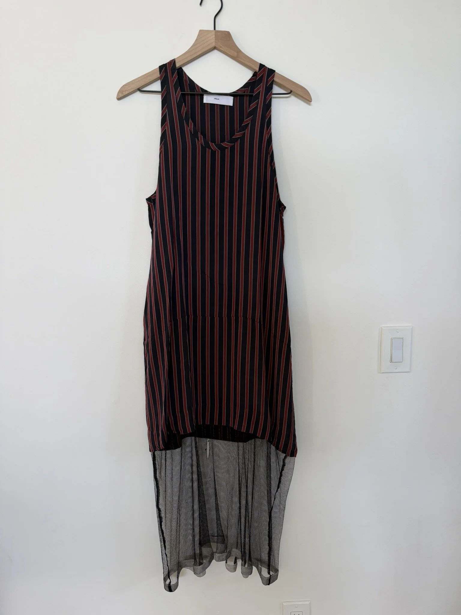 Toga Pulla Striped Mesh Dress