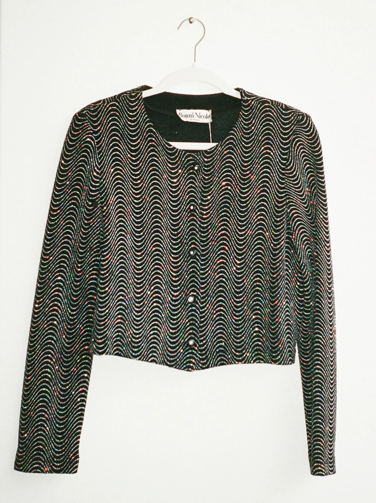 Ronni Nicole by Ouida Glitter Wave Bolero Jacket