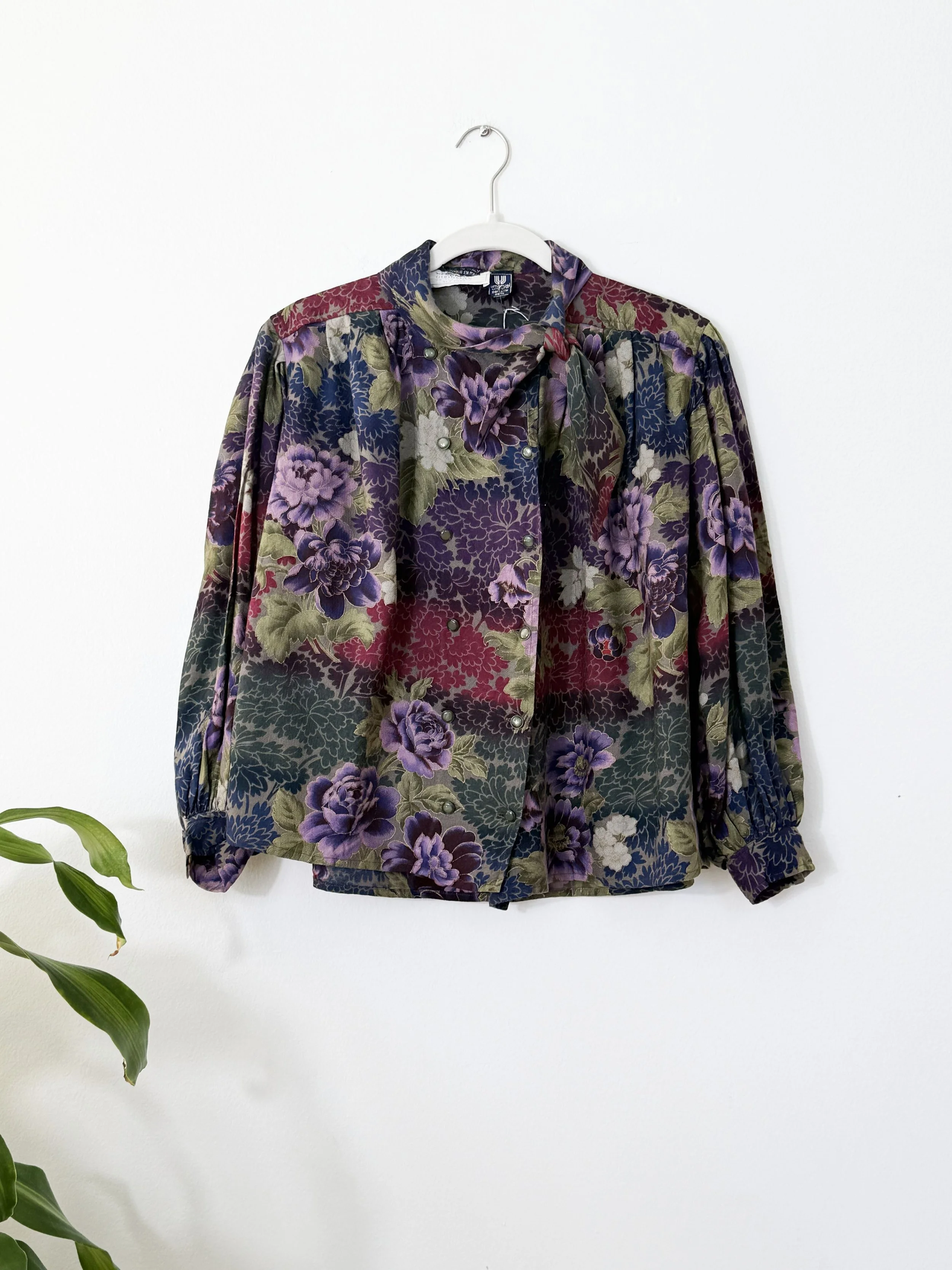 1980s Emanuel Ungaro Floral Blouse