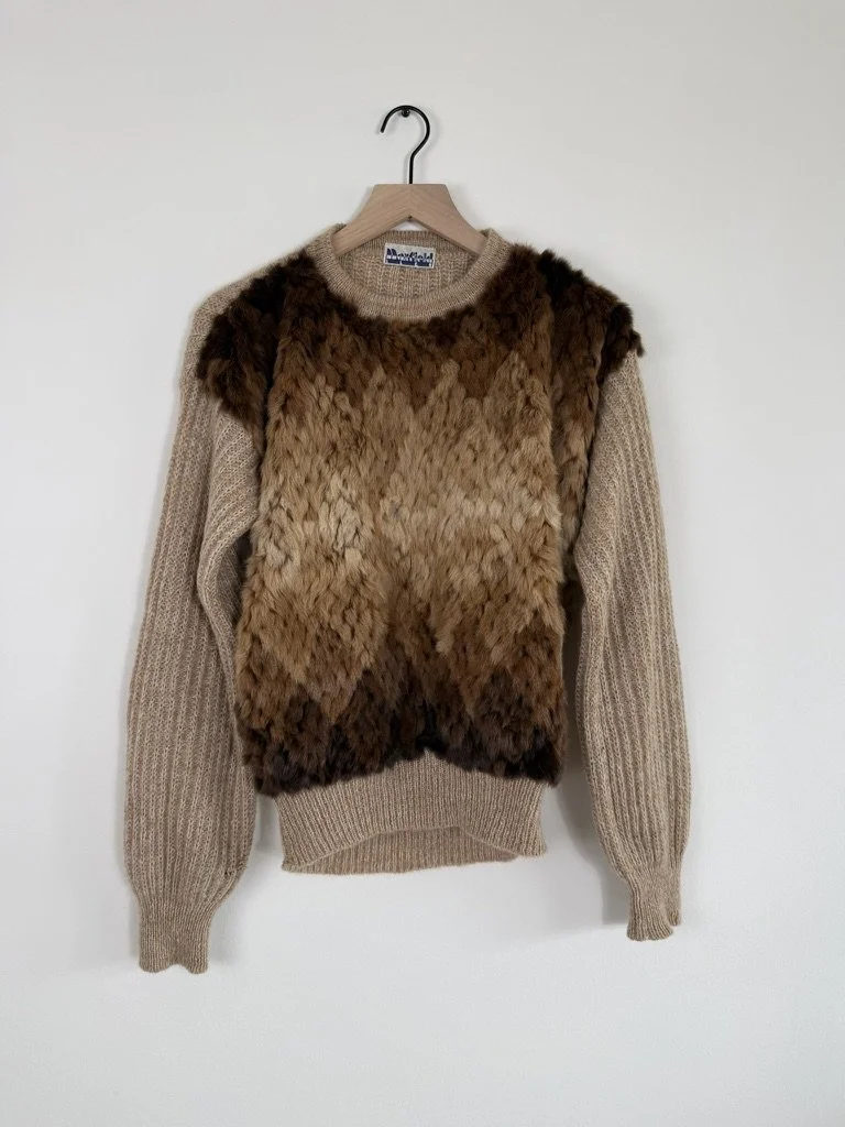 1960s Fur and Wool Ski Sweater