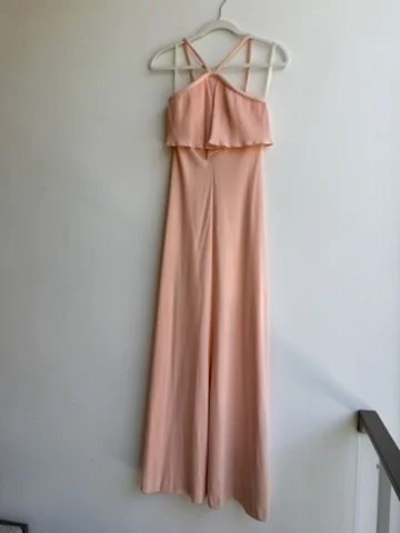 1970s Peachy Pink Gown