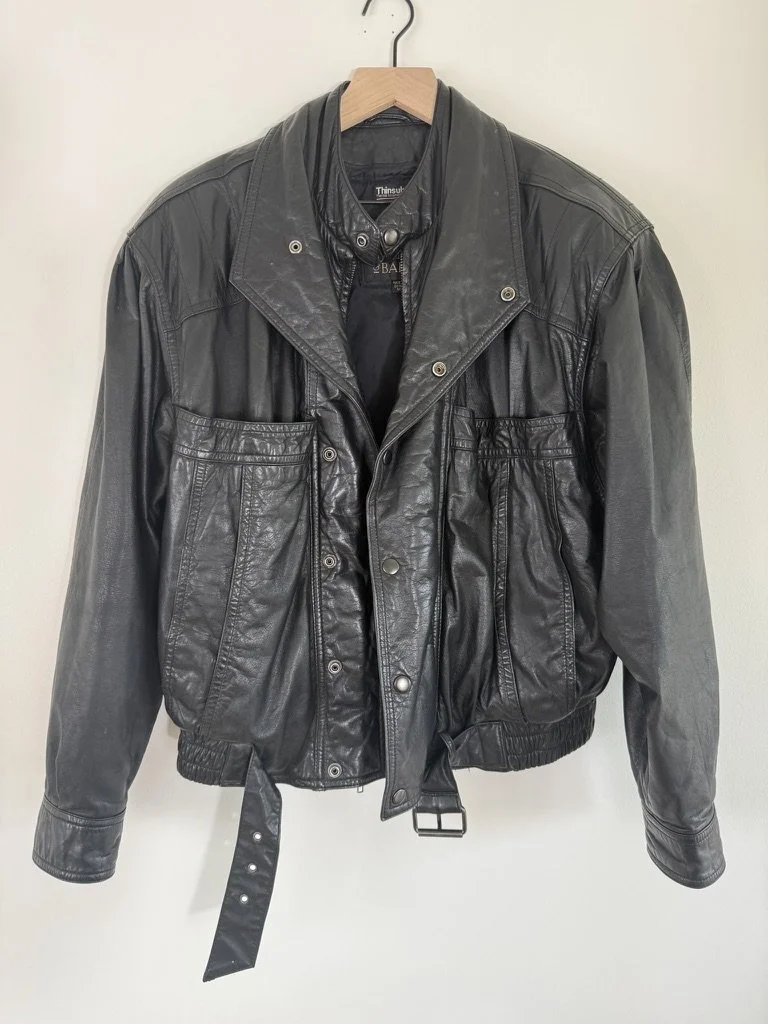 1980s Men's Leather Bomber Jacket