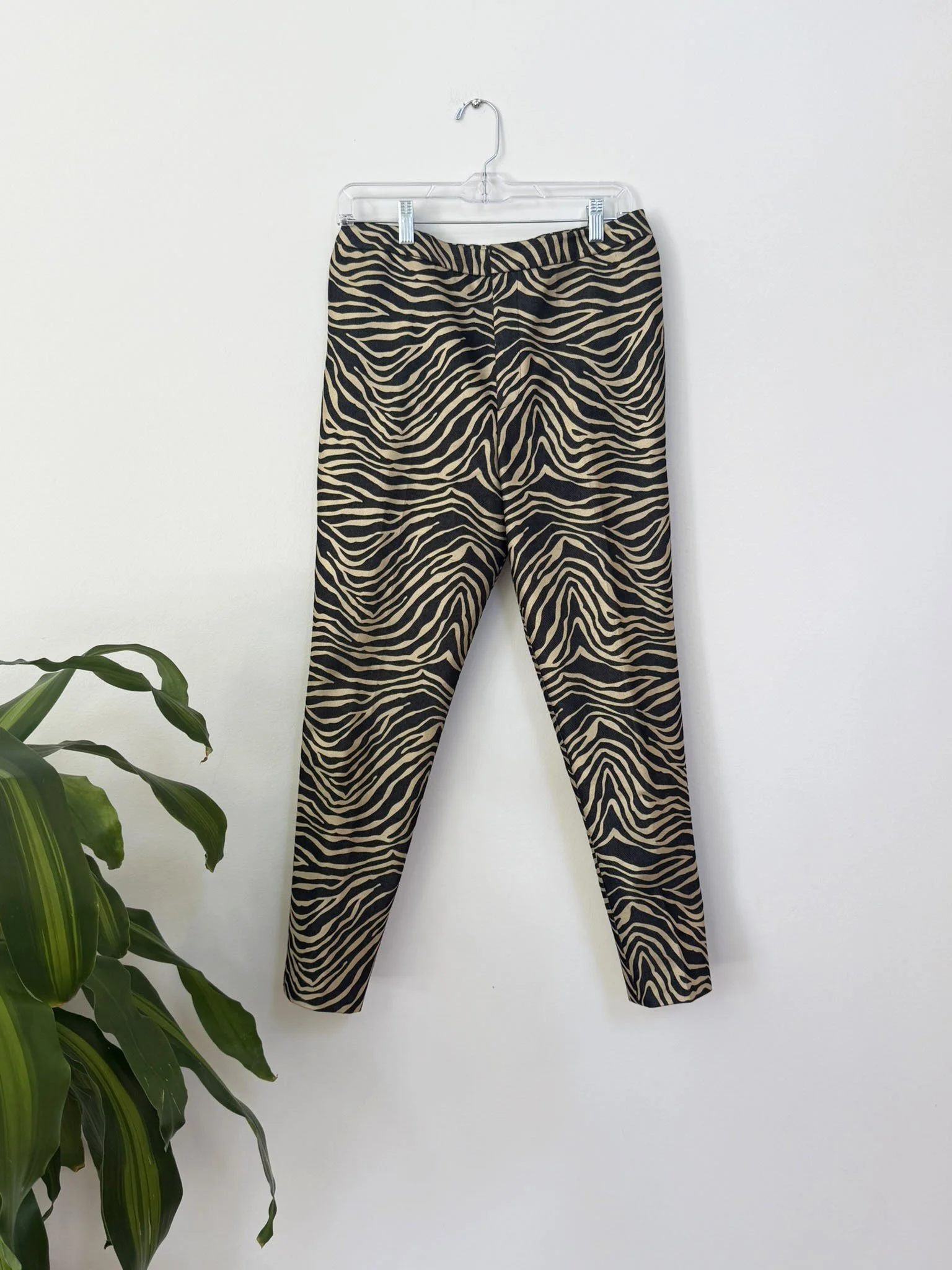1990s Zebra Striped Cigarette Pants