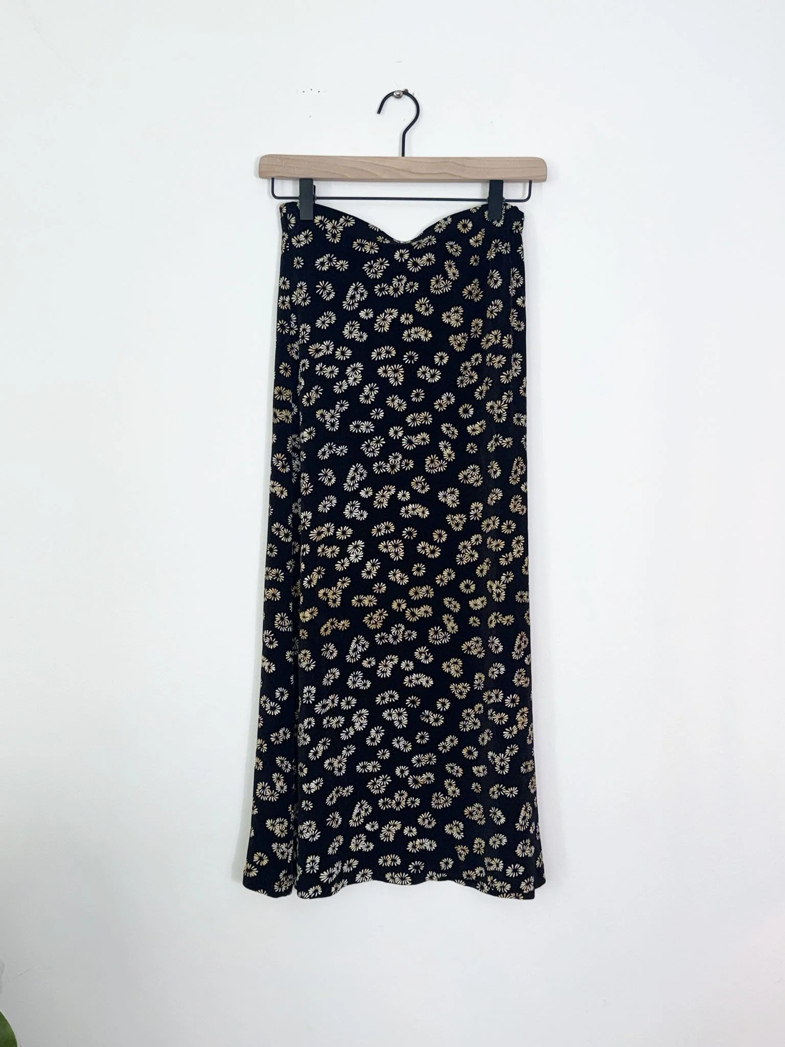 1990s Floral Stretchy Pencil Skirt