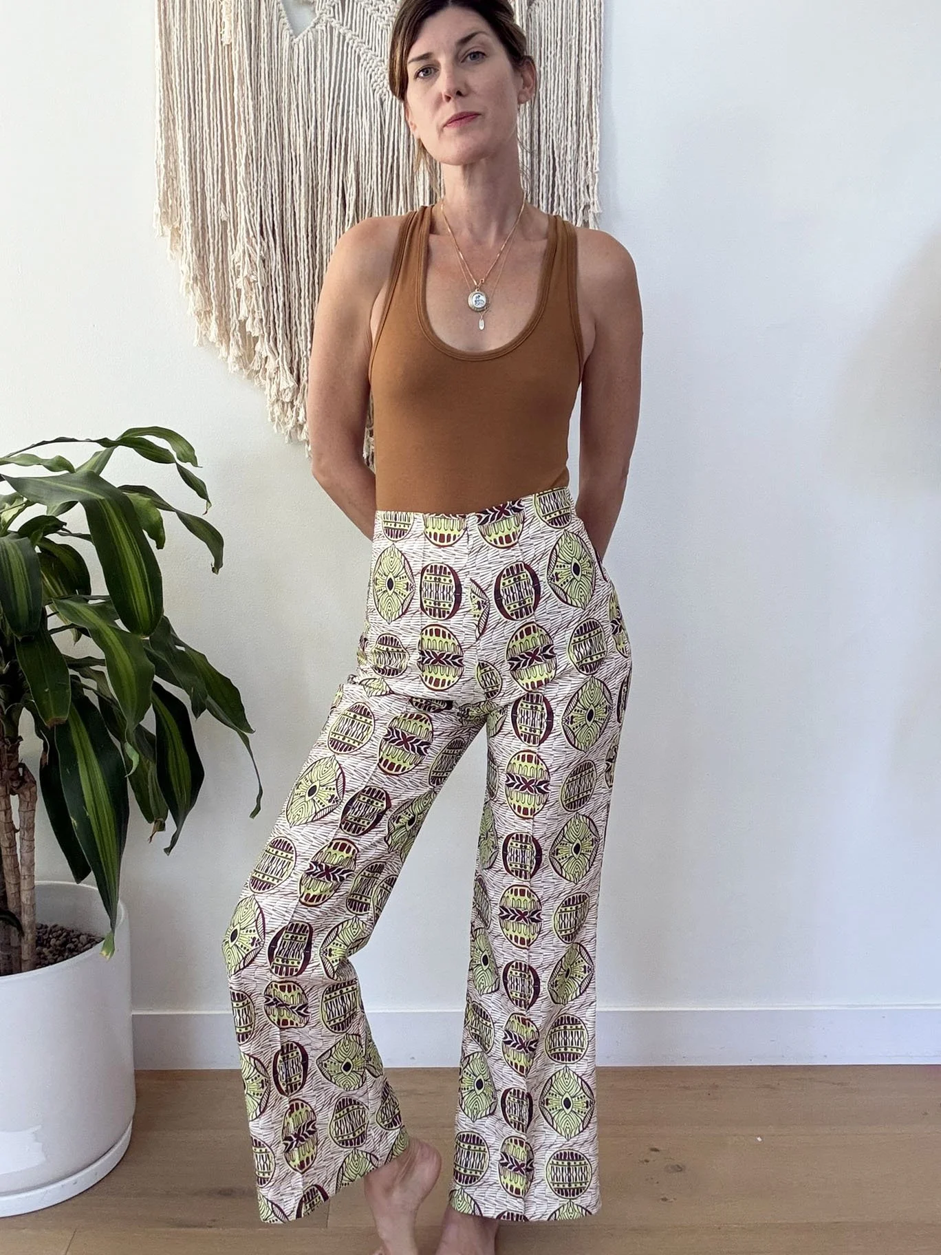 Retro Tiki Flared Pants