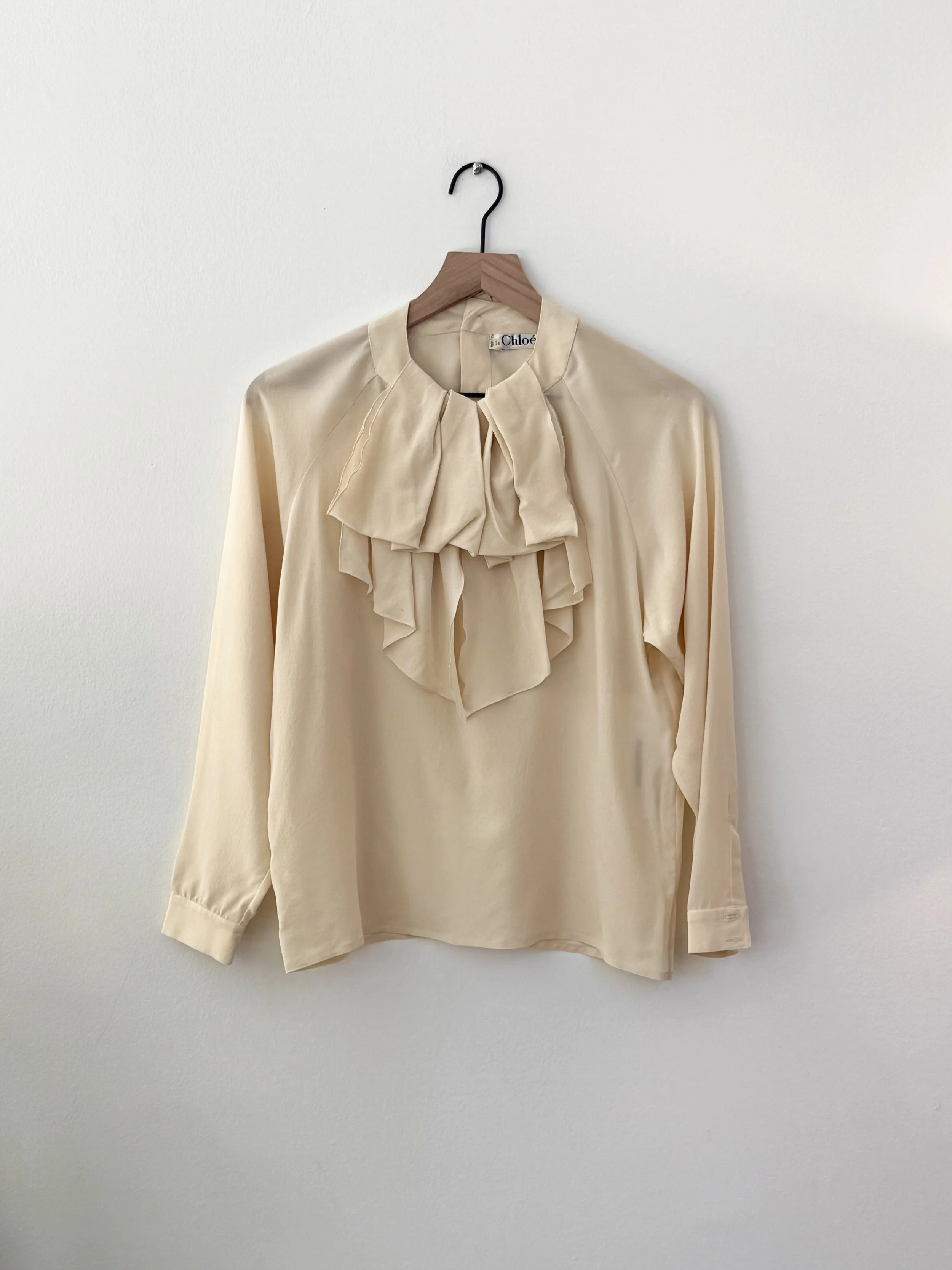 1980s Chloé Ruffle Collar Blouse