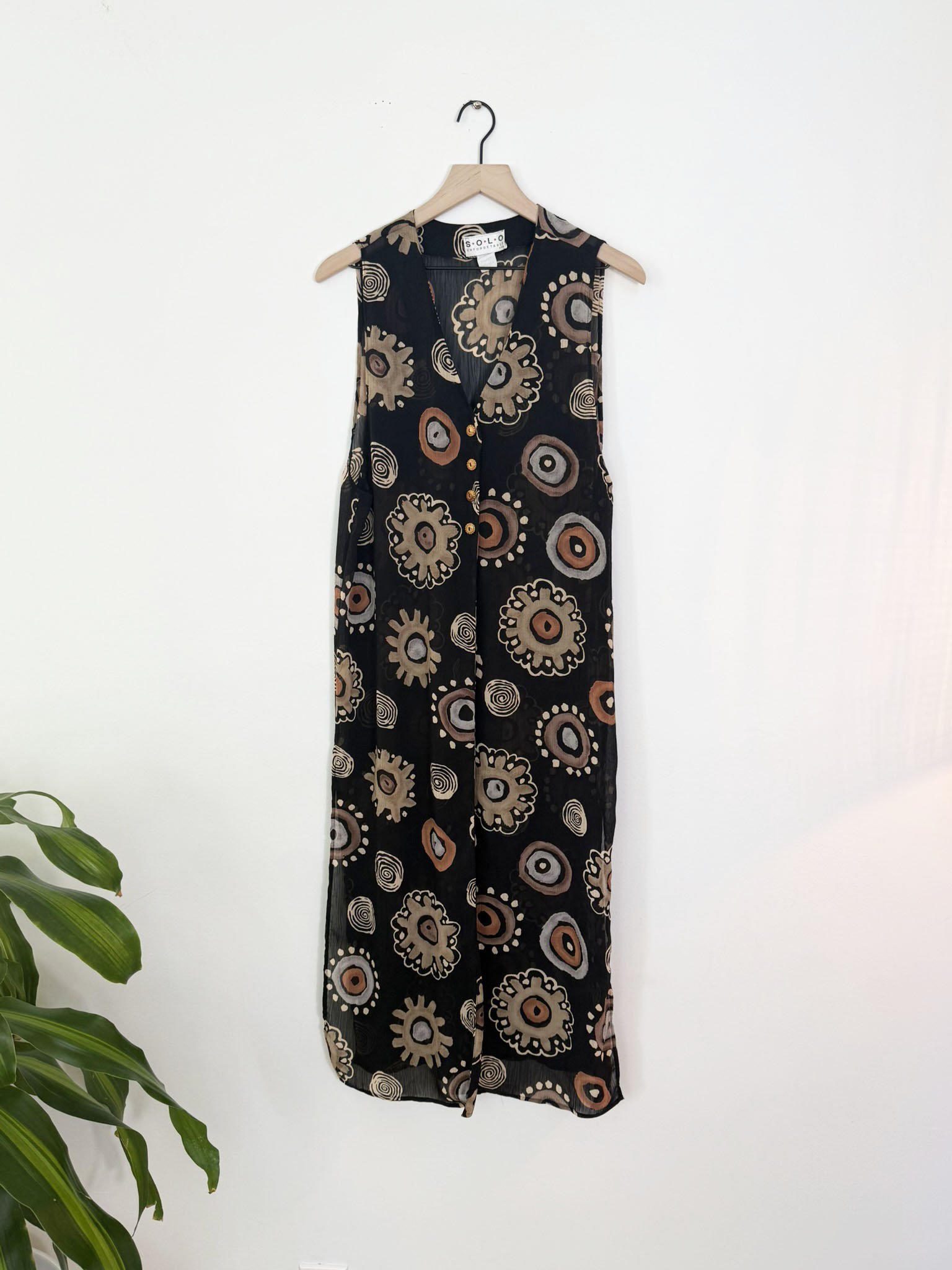 1990s Sheer Long Vest