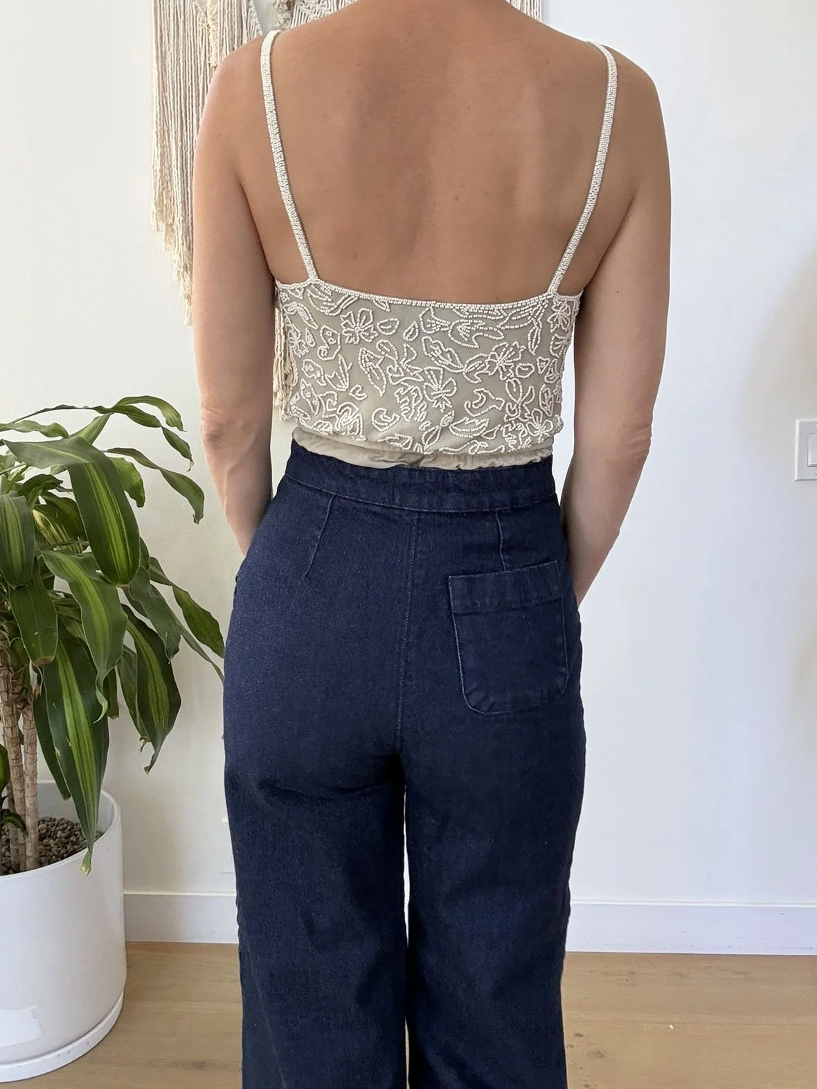 Donna Karan beaded bodysuit modeled 5.jpg