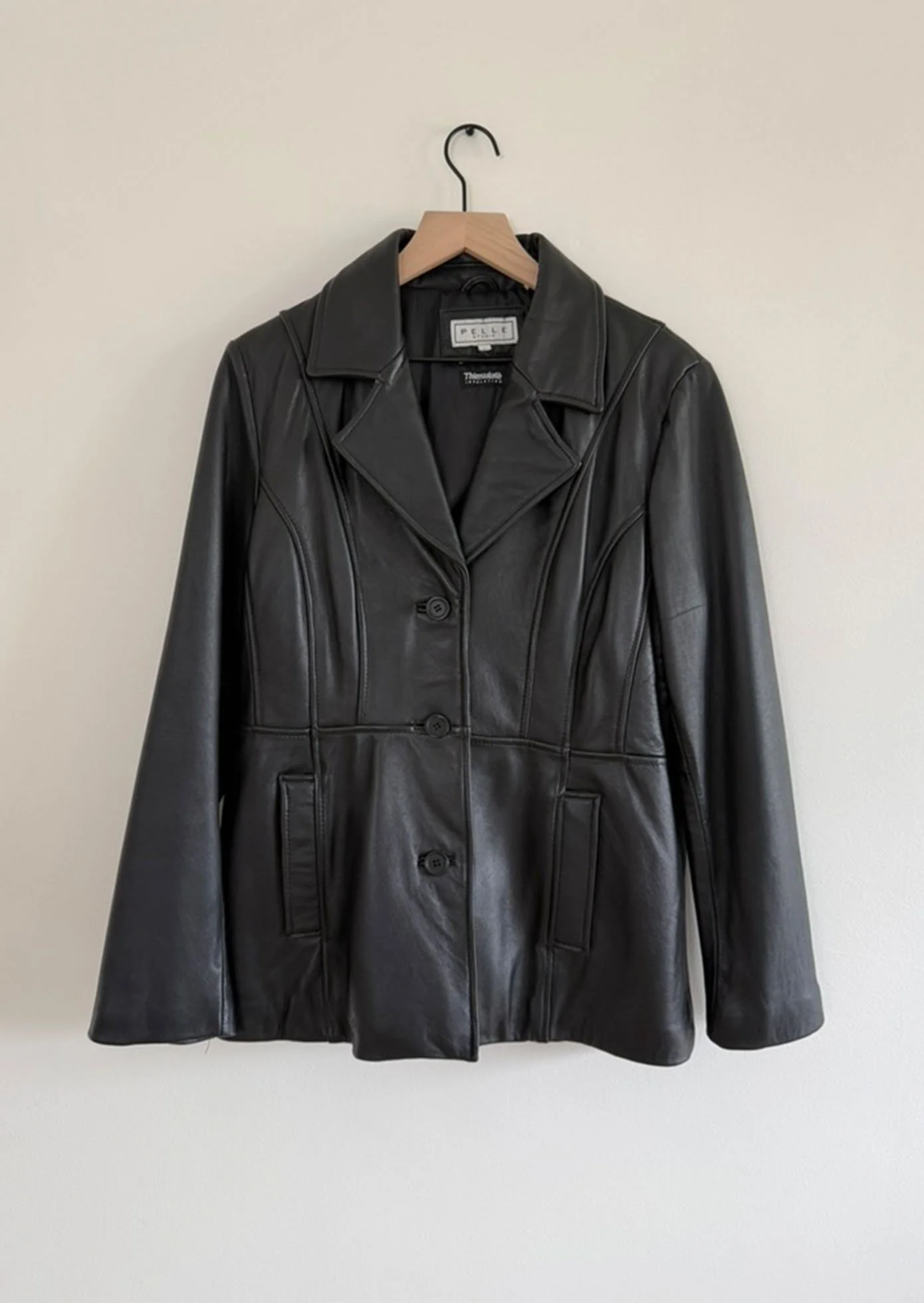 1990s Black Pleather Jacket
