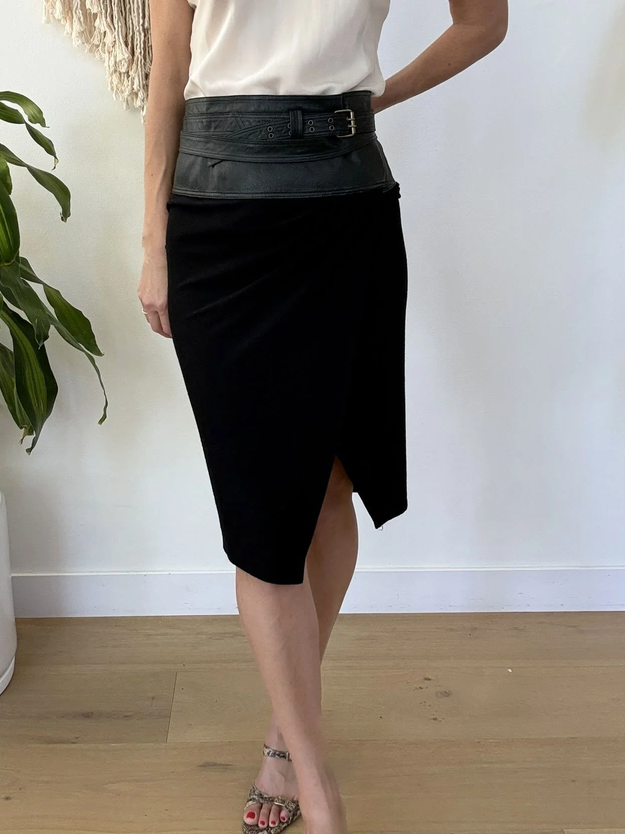 Donna Karan wrap skirt modeled.jpg