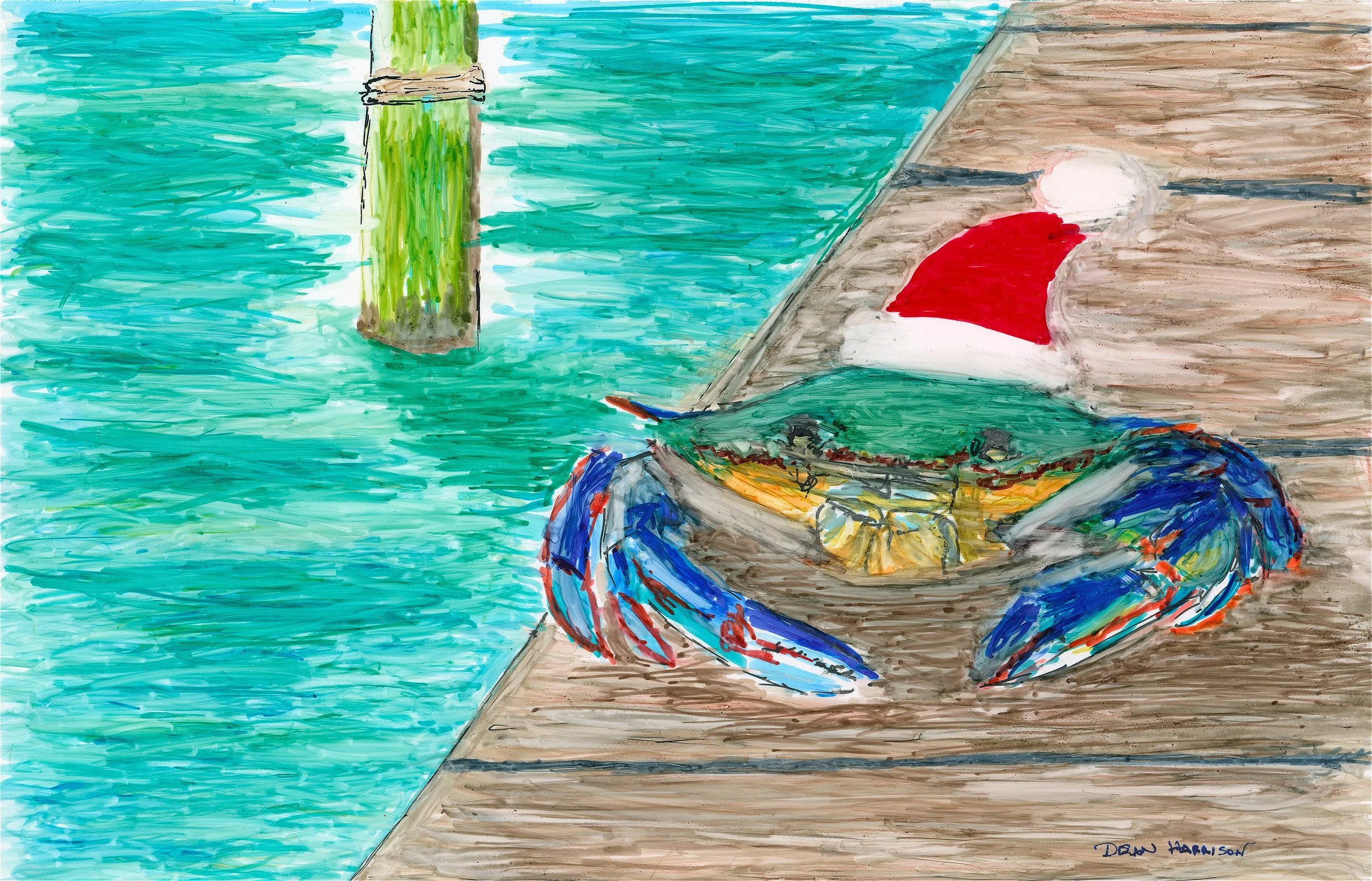 Crabby Christmas Alcohol Marker 25JPG.jpg