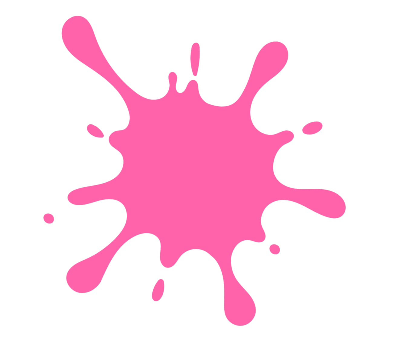 Pink paint splash on black background.