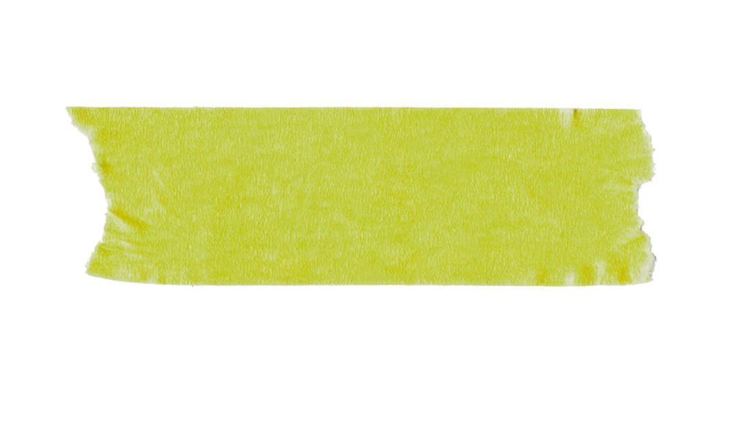 A strip of yellow masking tape.