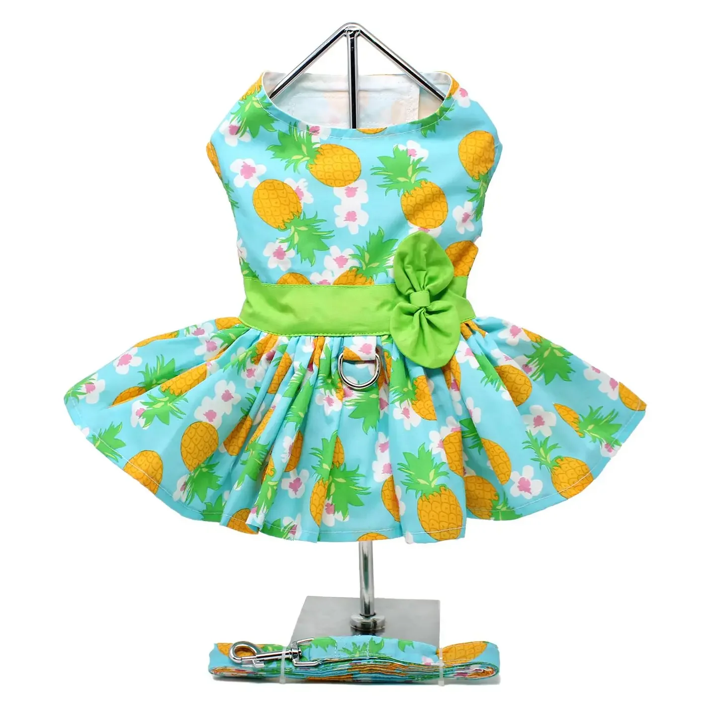 Pineapple Luau Dress with matching leash