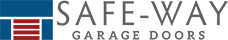 Logo of Safe-Way Garage Doors with a stylized garage door icon