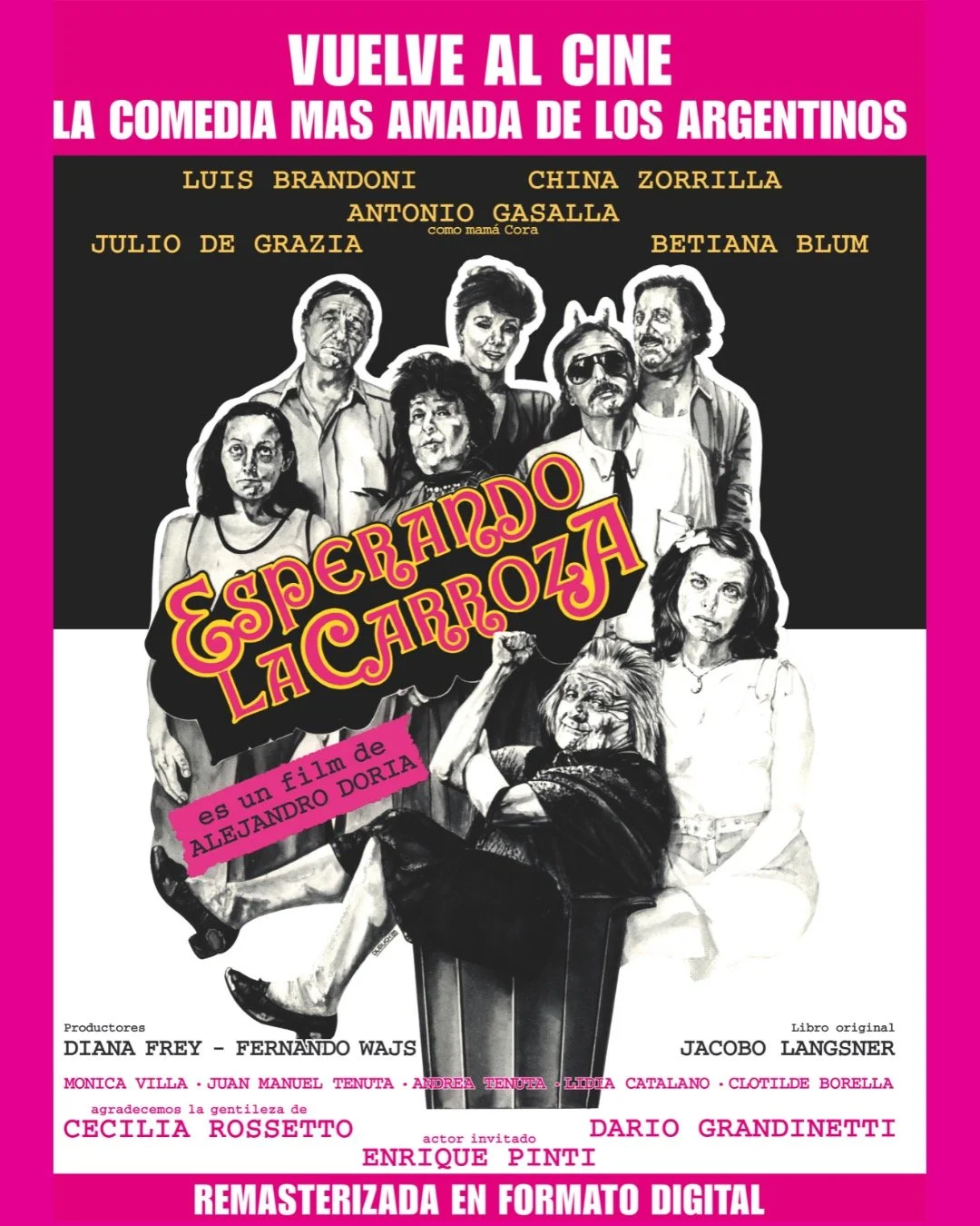 &iexcl;&iquest;Ad&oacute;nde est&aacute; mi amiga?! El s&aacute;bado 2 de mayo a las 18 hs, Sala L&uacute;cida recibe la versi&oacute;n remasterizada del cl&aacute;sico de Alejandro Doria "Esperando la carroza&rdquo;.
En una incre&iacute;ble jor