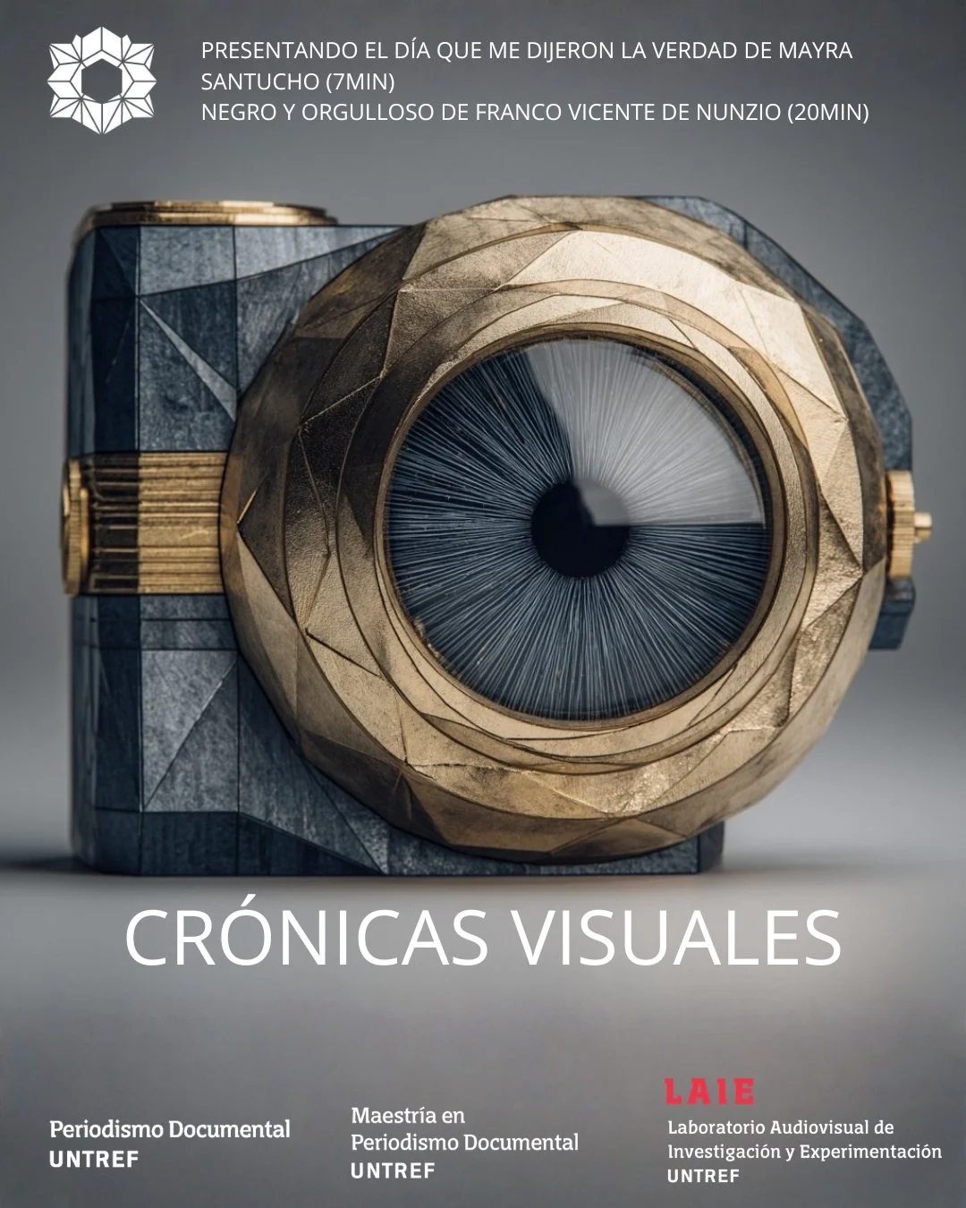 Volvemos este viernes 12 a las 20 hs,  con Cr&oacute;nicas Visuales: una exhibici&oacute;n de cortometrajes realizados en el marco de la Maestr&iacute;a en Periodismo Documental de la Universidad Nacional de Tres de Febrero - UNTREF.

La muestra refl