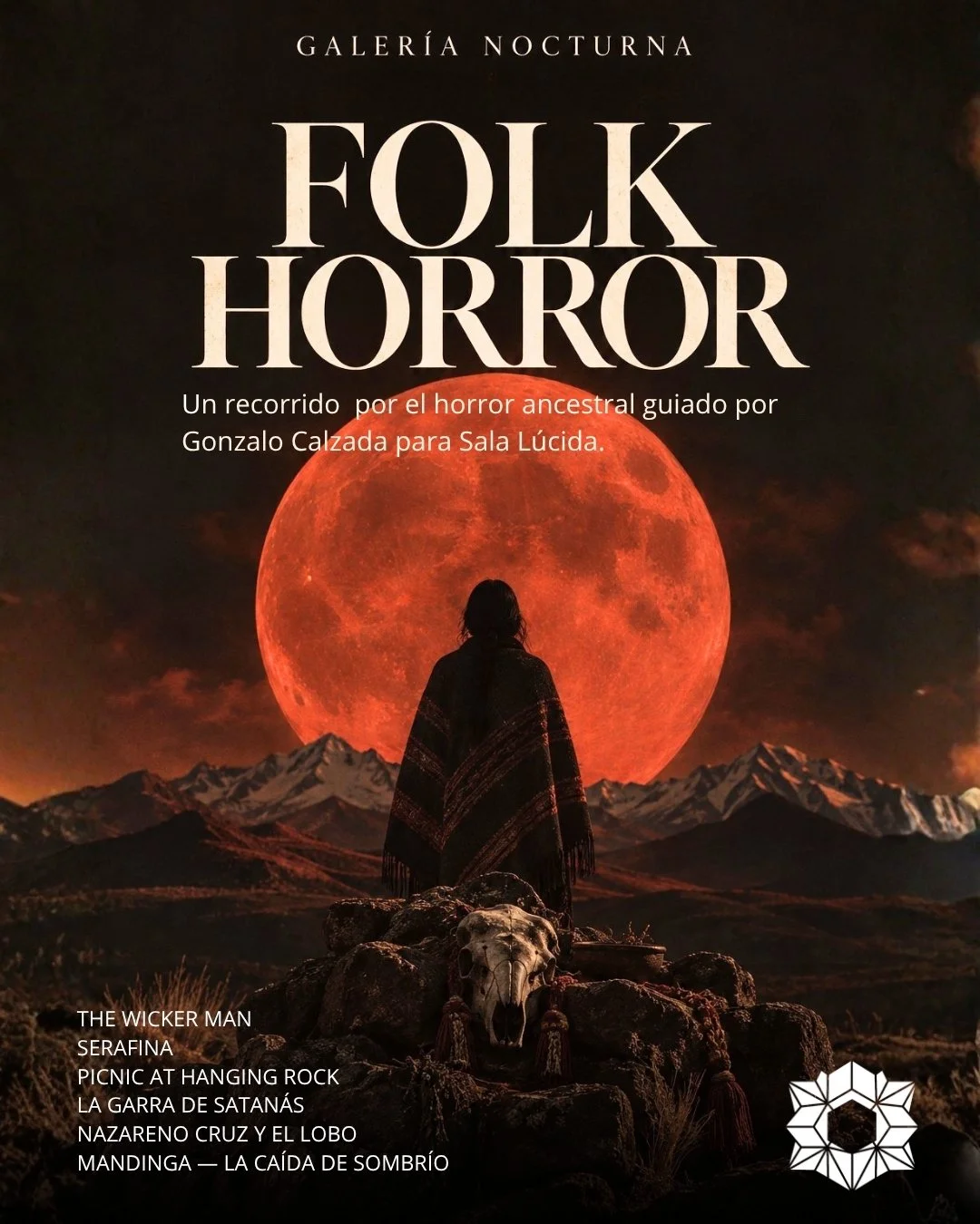 Empieza FOLK HORROR en GALER&Iacute;A NOCTURNA.
Durante septiembre y octubre recorremos el horror pagano, rural y andino: pel&iacute;culas atravesadas por la tierra, los rituales, las creencias ancestrales, el mito y aquello que sobrevive lejos de la