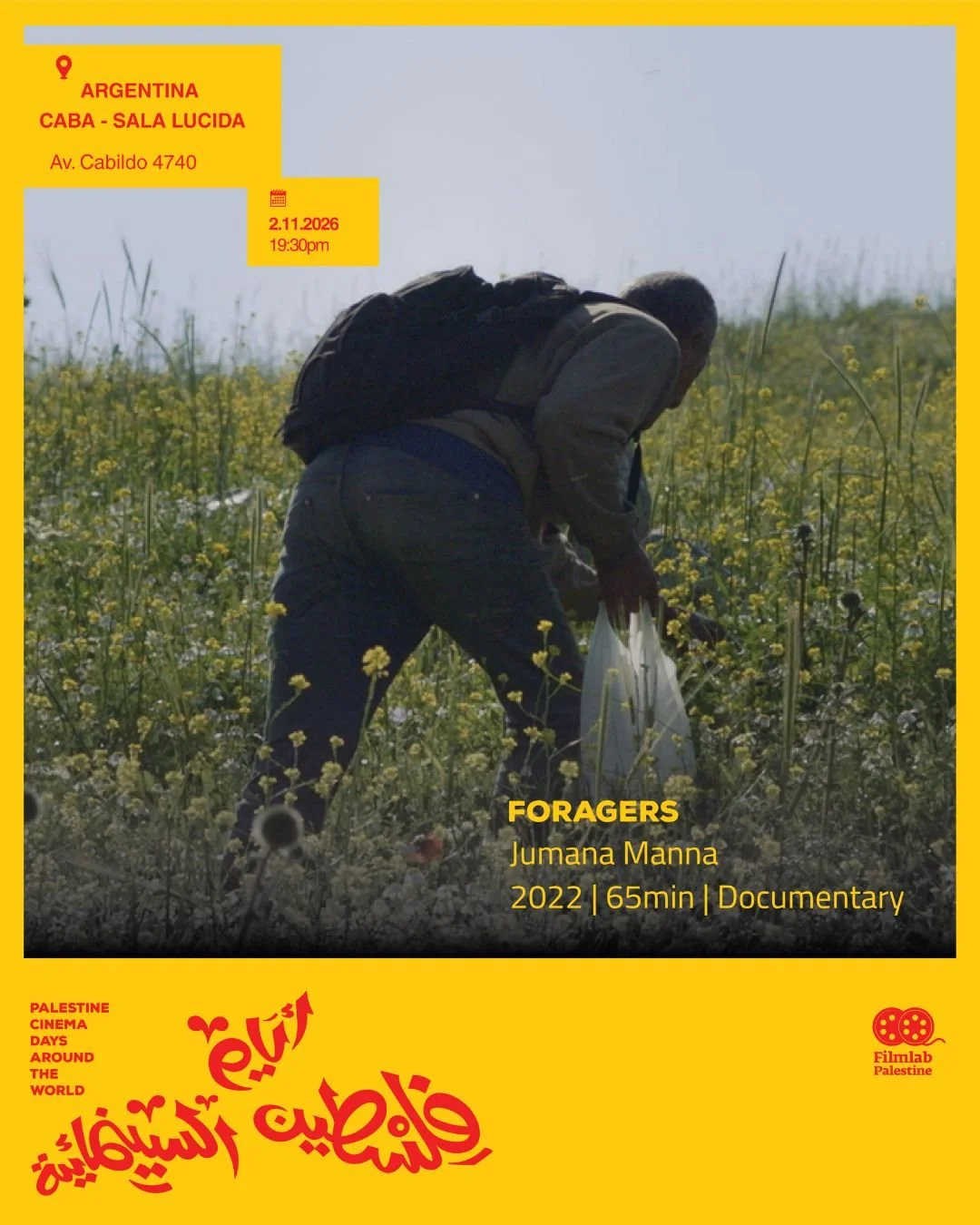 FORAGERS | D&Iacute;AS DE CINE PALESTINO 2026

Cine sin fronteras. Historias que no se pueden borrar.

Sala L&uacute;cida ser&aacute; parte de la 4&ordf; edici&oacute;n de los D&iacute;as de Cine Palestino por el Mundo, una iniciativa de @filmlabpale