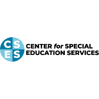Logo of the Center for Special Education Services featuring a blue circle with the acronym CSES and black text
