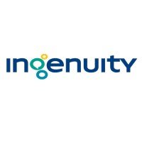 The logo of Ingenuity with the word 'ingenuity' in blue lowercase letters and a yellow dot in the middle of the 'g'.