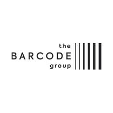 Logo for the Barcode Group, featuring text 'the Barcode group' alongside a barcode graphic.