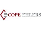 Logo with red and black text reading "COPE EHLERS" and a red geometric design to the left of the text.