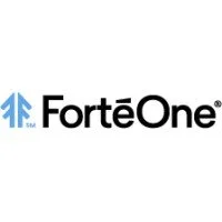 ForteOne logo with a blue upward arrow symbol and black text.