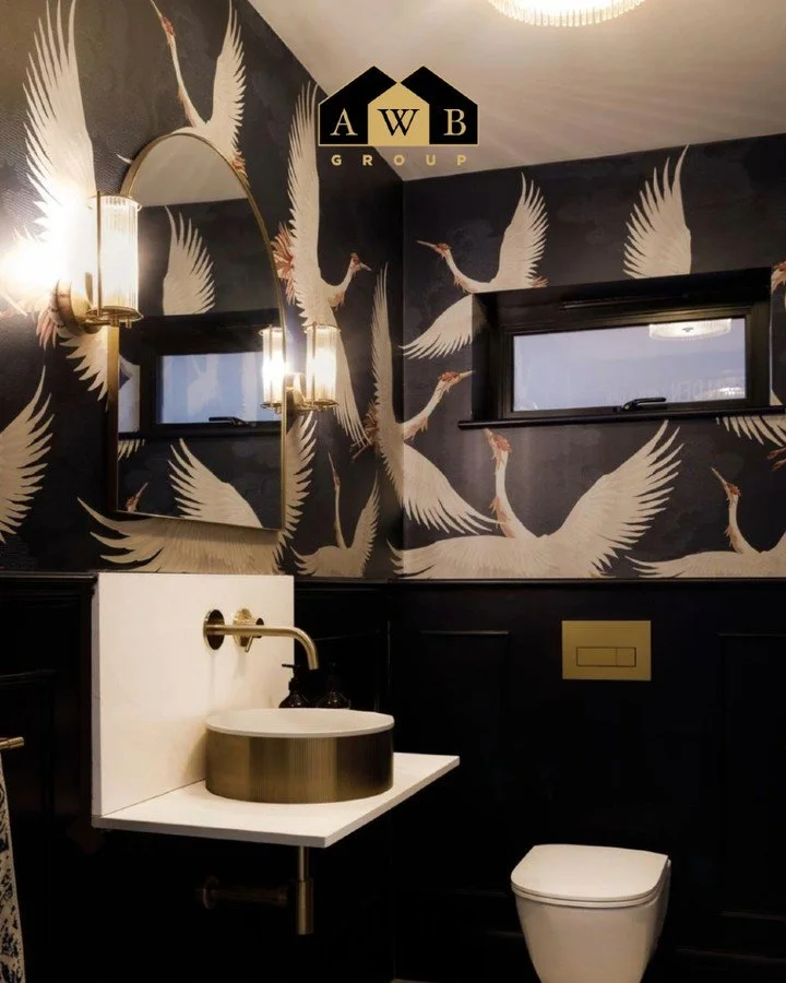 Day 7 of 14 &mdash; WC design.

Small space. Big statement.

Bold choices, executed cleanly.

📷 Beautifully taken photo's by the talented @_nataubry_

🎨 Architect - @uchiarchitect
🔩 Engineer - @dbstructural

#AWBGroup #BathroomDesign #InteriorDeta