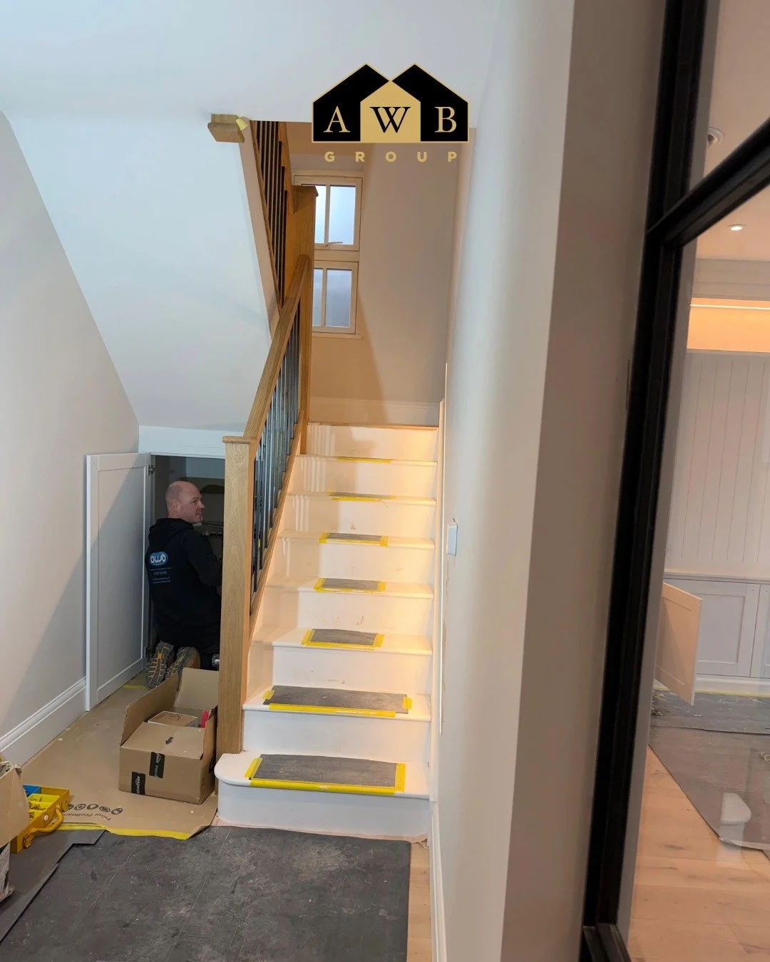 🏡 As we get even closer to finishing off this stunning bespoke house we are adding some of the finishing touches. 

🪵The beaded panelling to the living room is a welcome addition to add some interest to the walls, LED lighting to the staircase not 