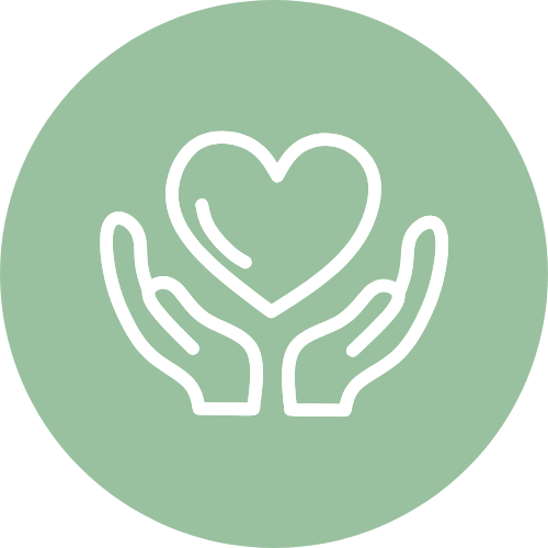 Two hands holding a heart