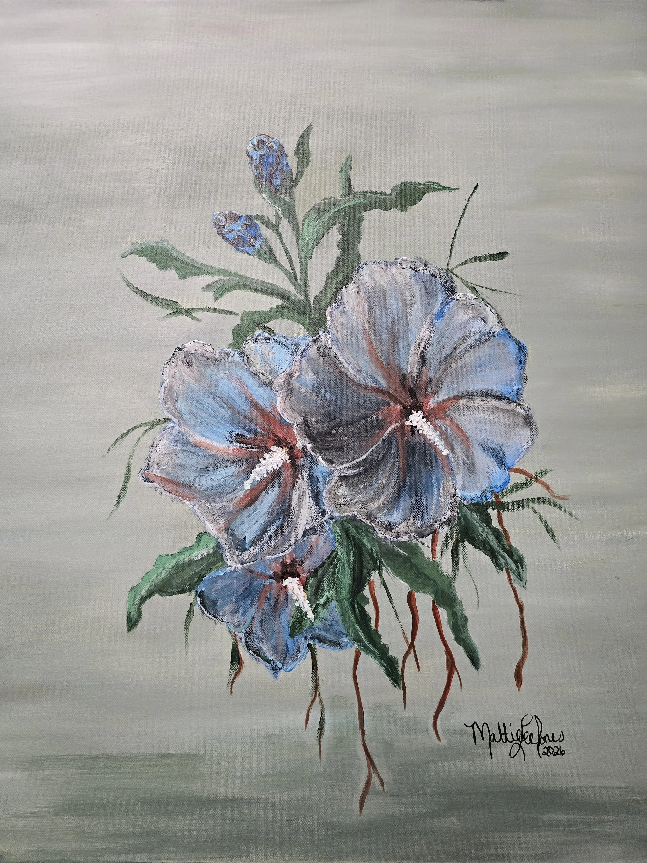 SELAH BLOOM series: SERENITY BLOOM- ARCYLIC ON CANVAS-30X24