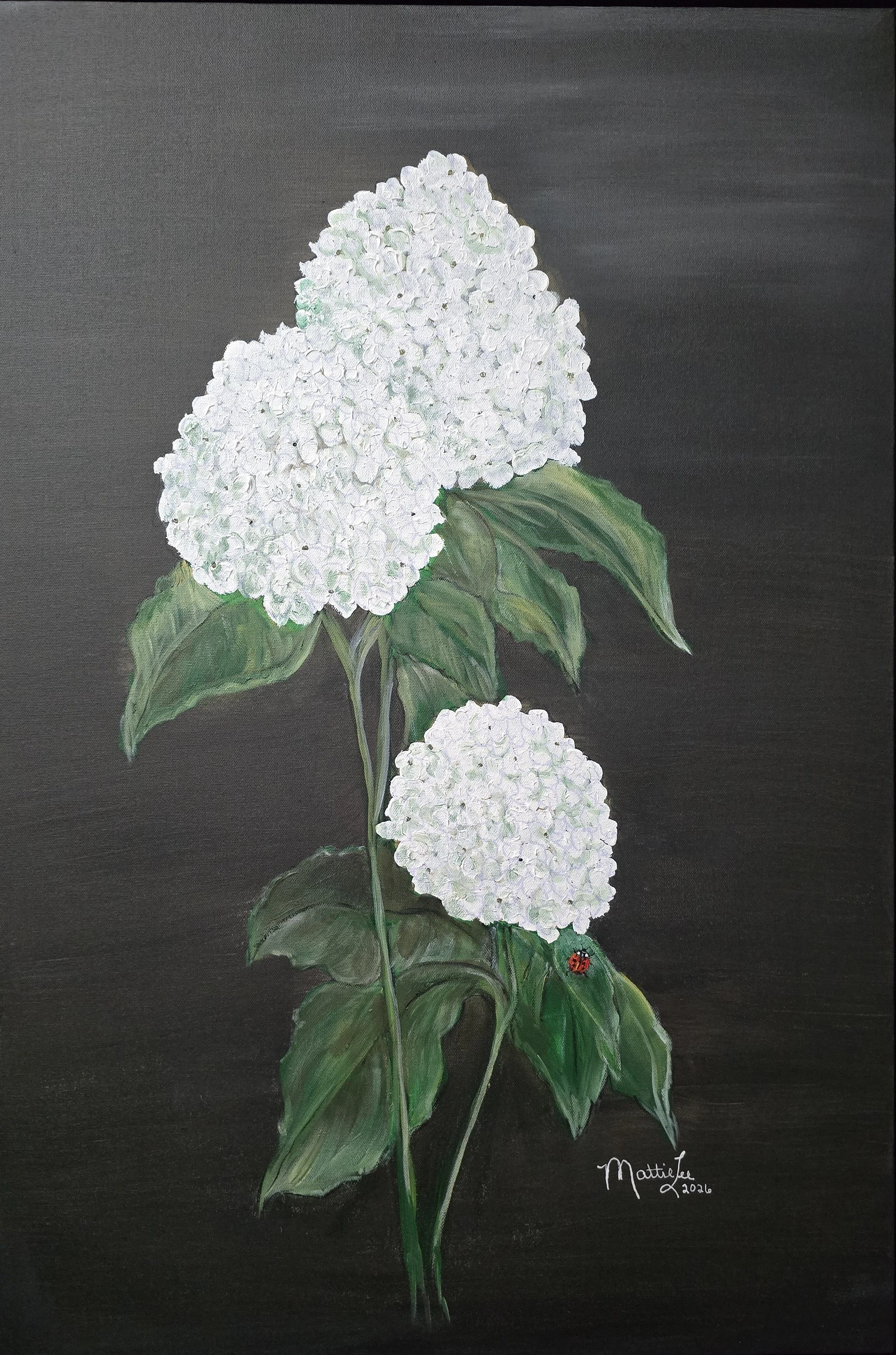SELAH BLOOM series: STILLNESS IN BLOOM- ARYCLIC ON CANVAS-36X24