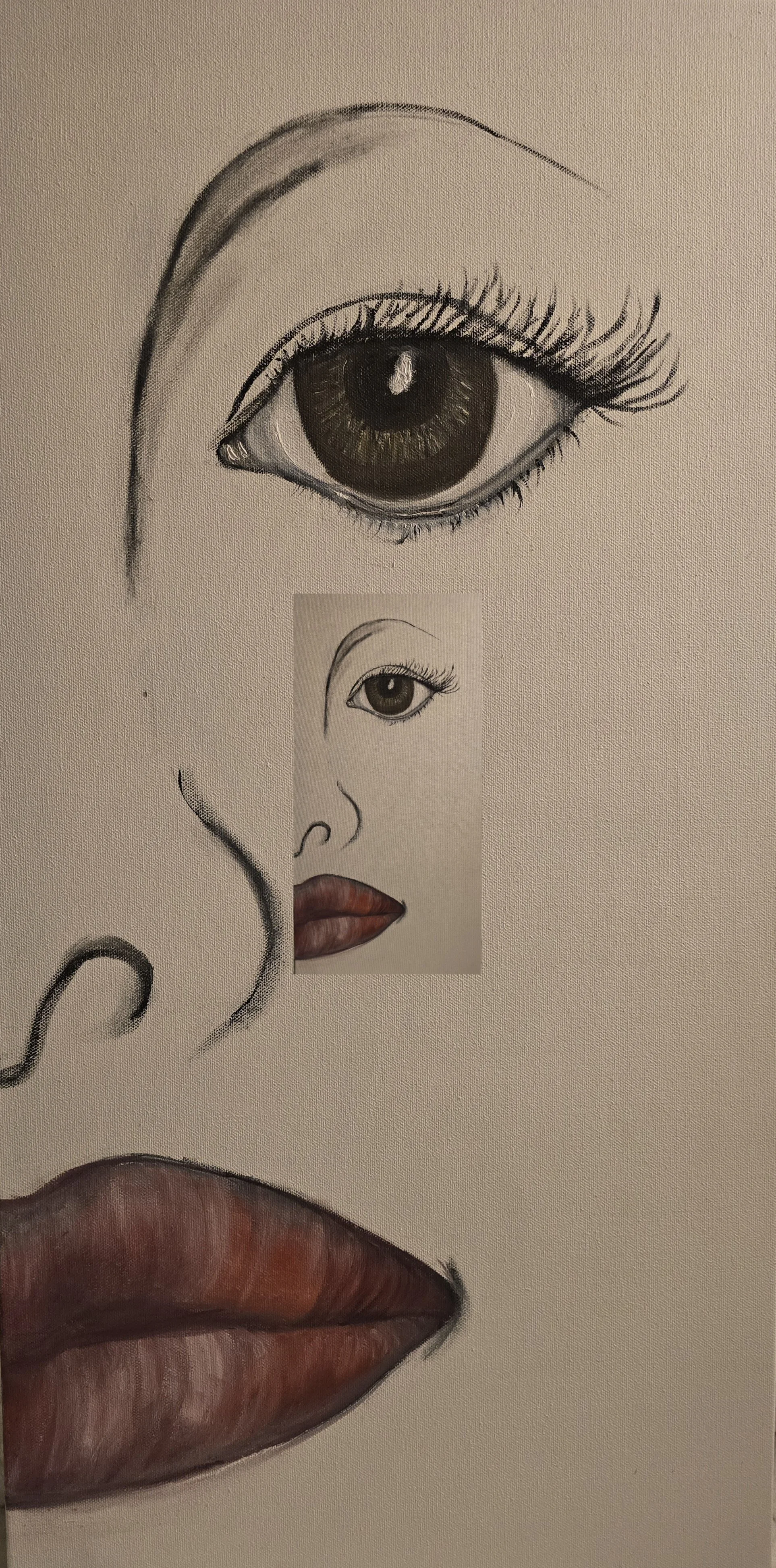 SEE ME: OIL ON CANVAS 30X15, 