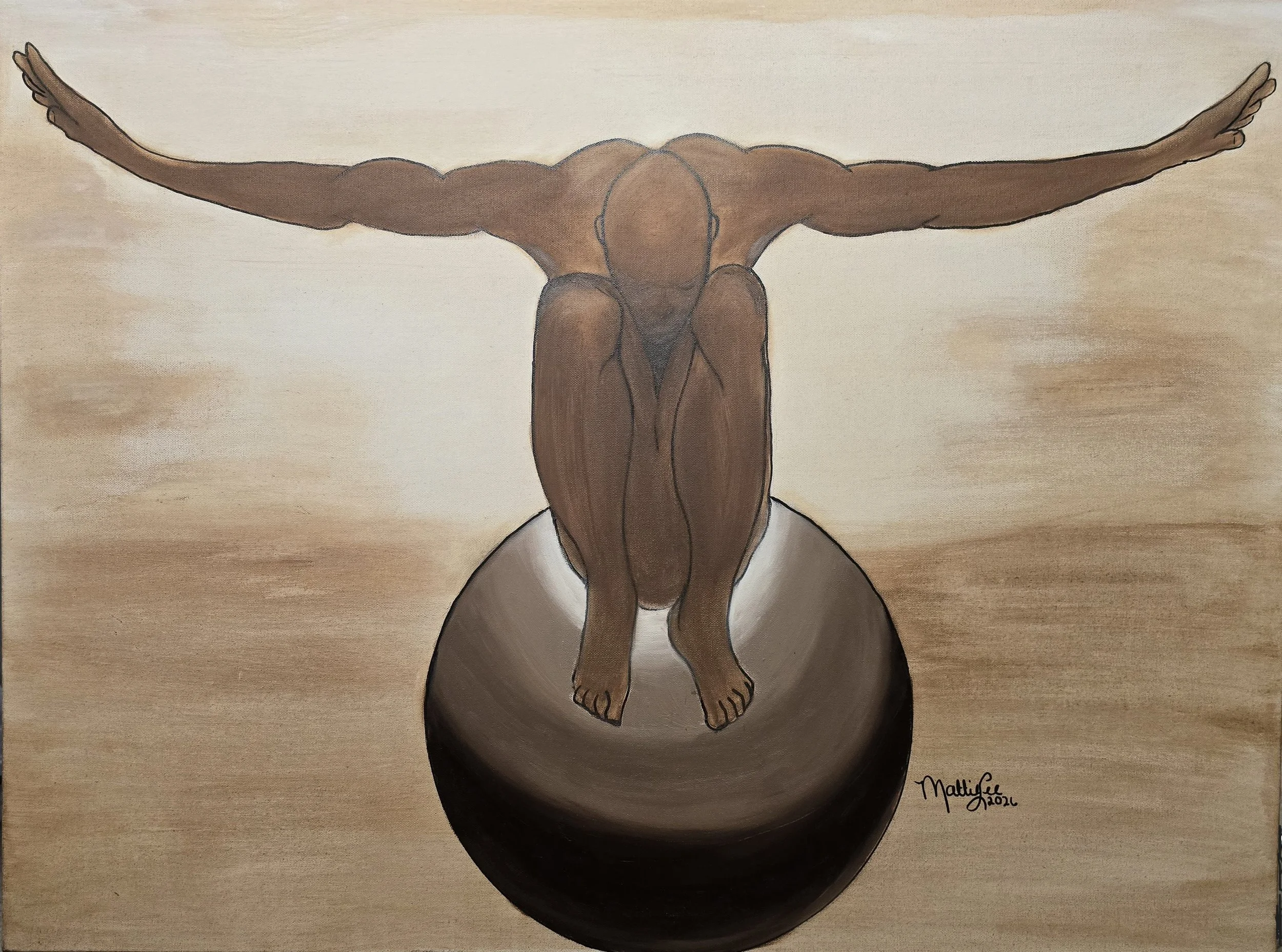 QUIET CORE OIL PAINITNG ON CANVAS 30X40