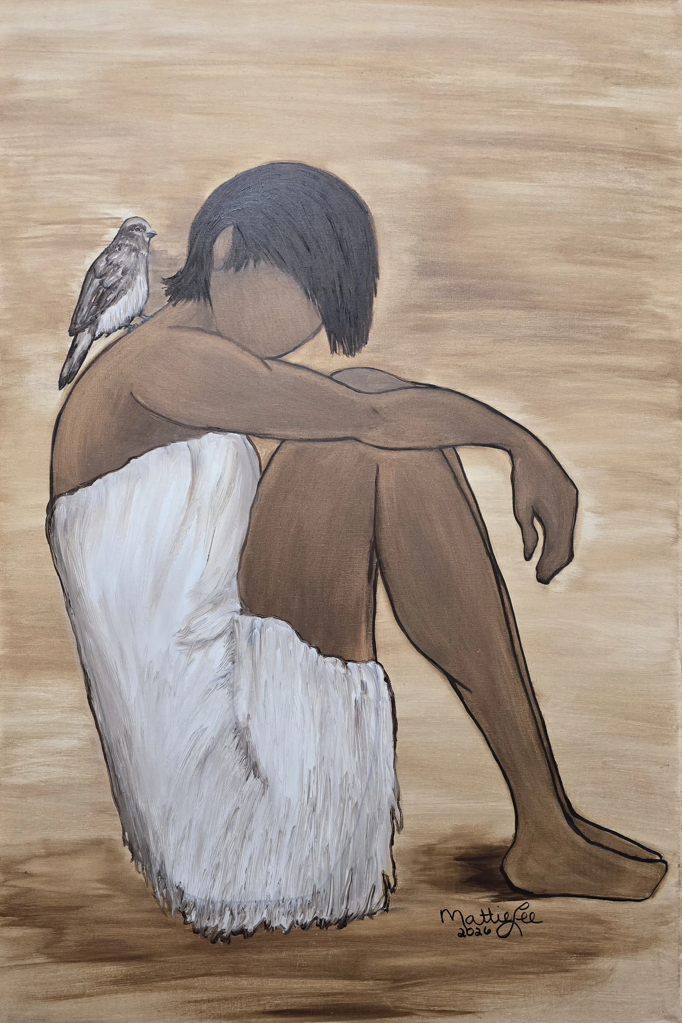 VISIONS OF ENDURANCE Titled: The Messenger 36x24 oil on canvas 