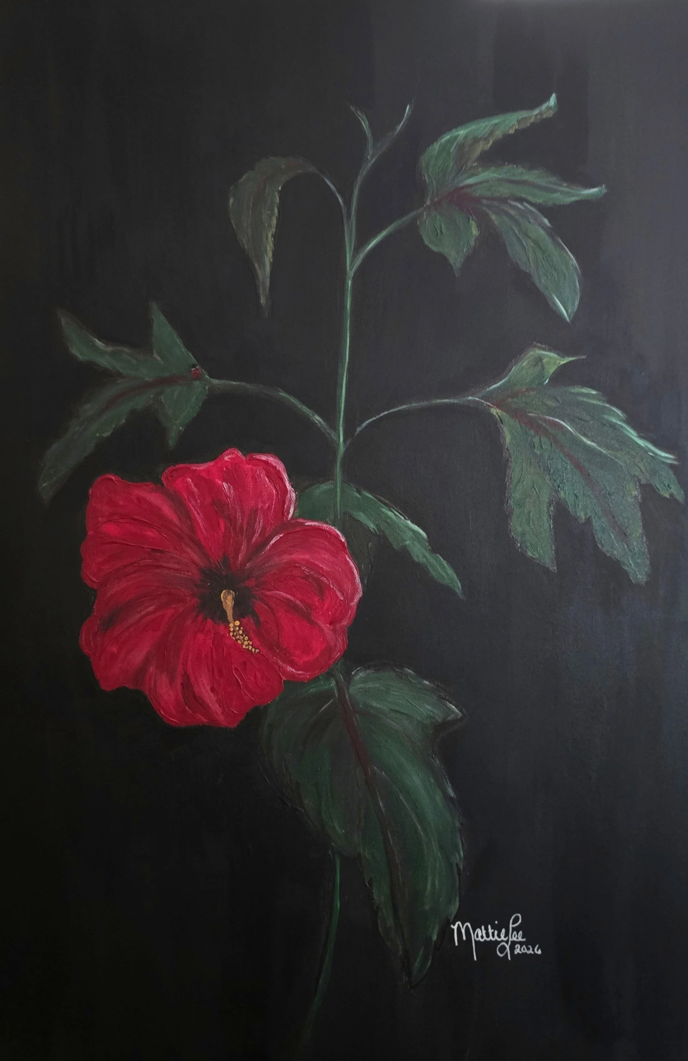 SELAH BLOOM series: Title BLOOMING IN SOLITUDE 36X24 ARCYLIC ON CANVAS