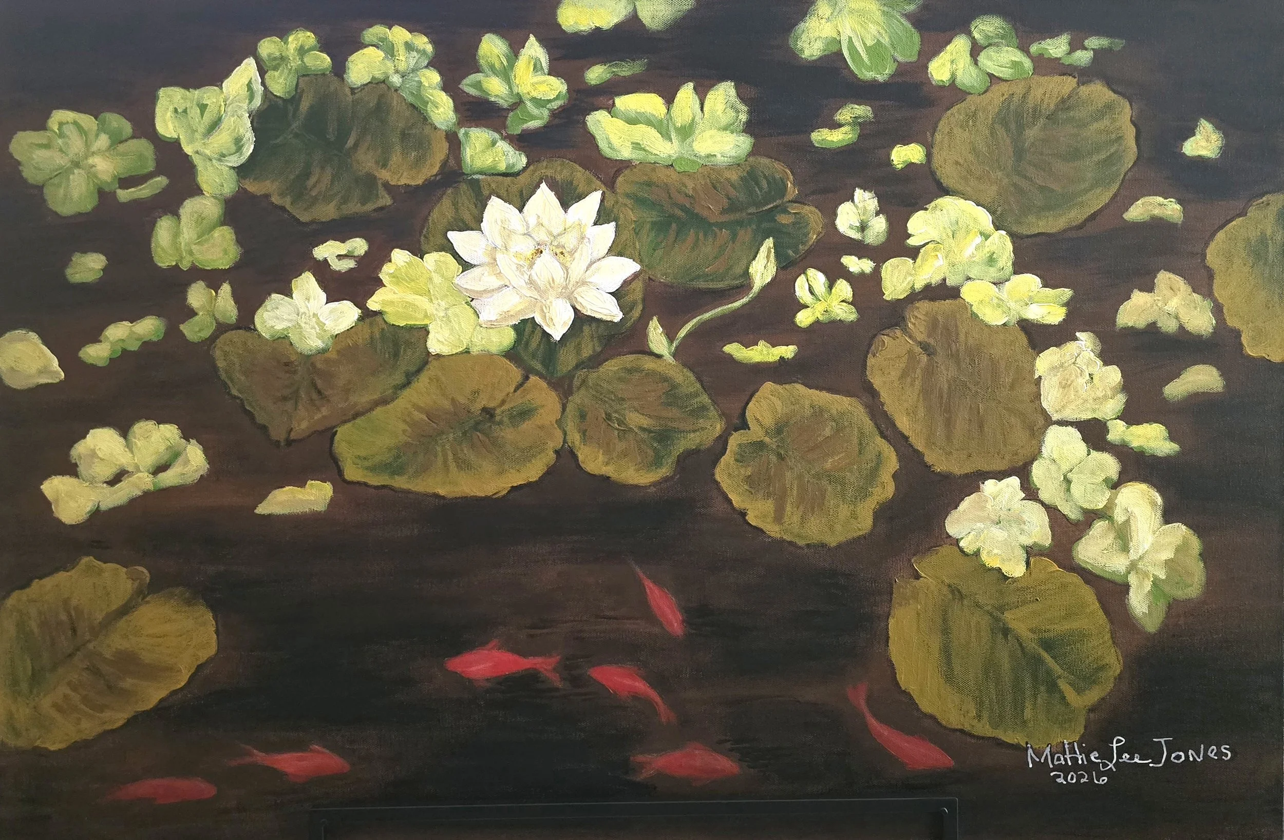 SELAH BLOOM Series: Titled FLOATING BLOOM 36X24 Acrylic