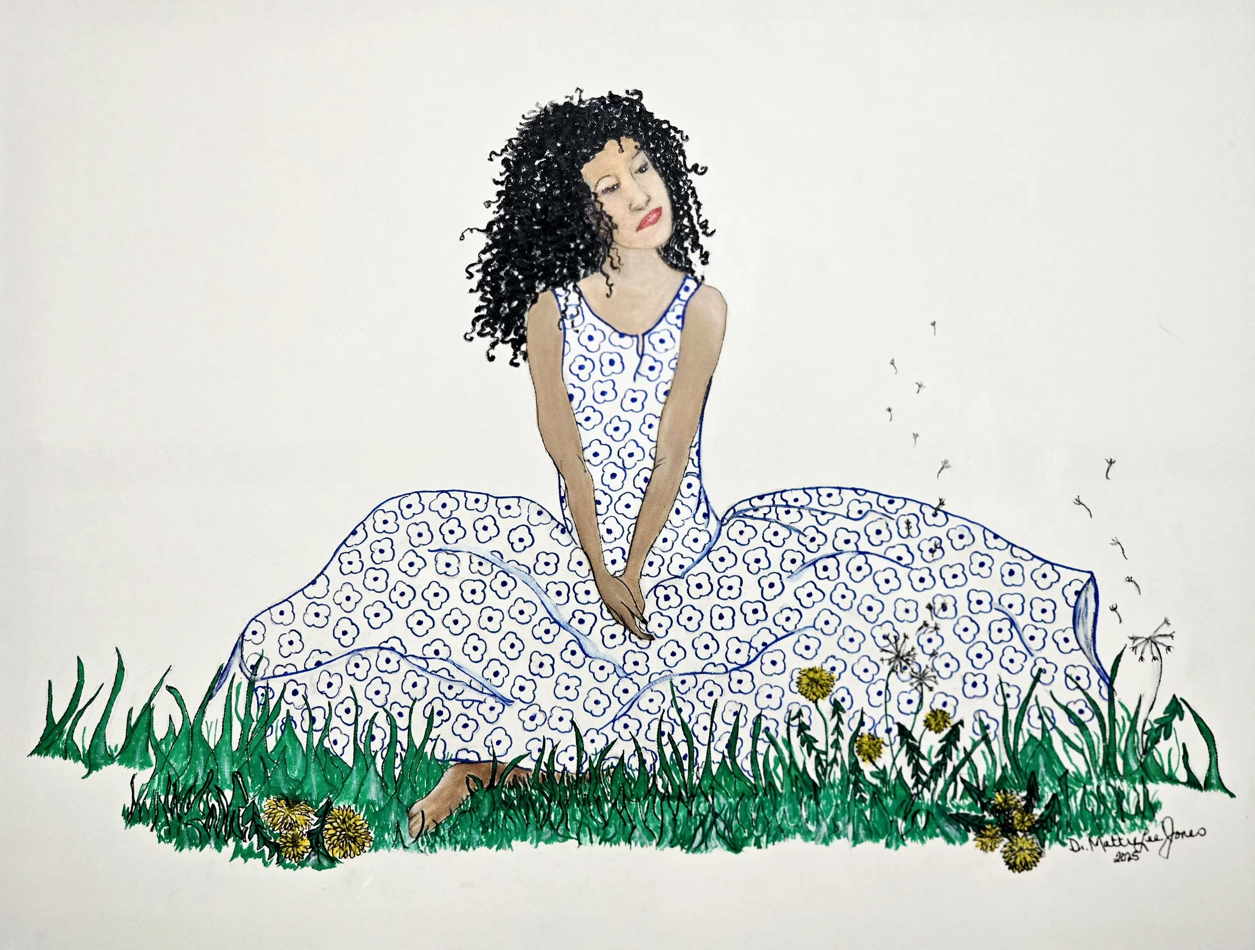 FIELD OF THROUGHTS OIL PAINITNG 30X40