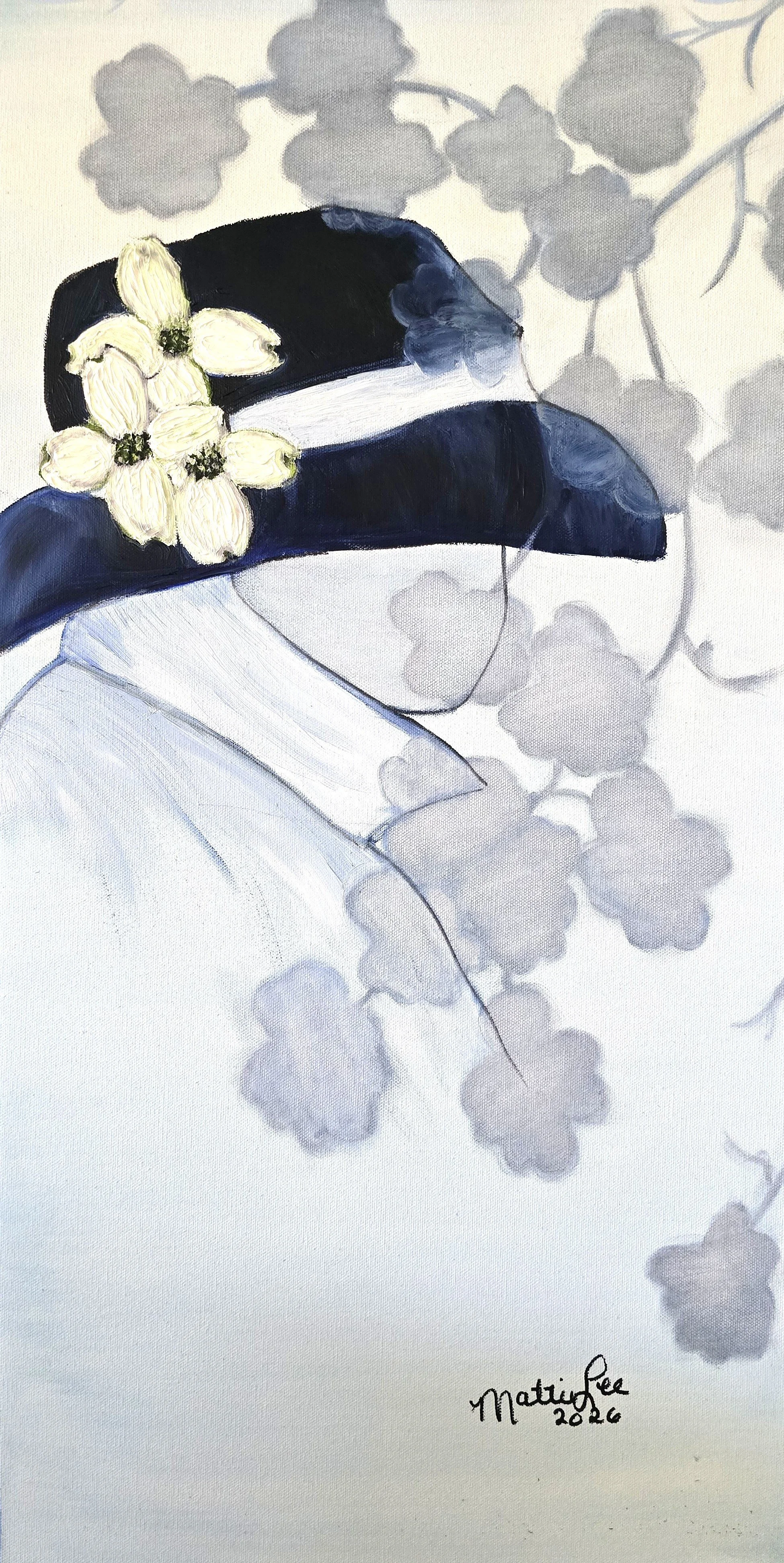 SELAH BLOOM series: SPRING BLOOM -OIL ON CANVAS 30X15