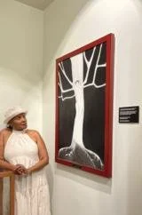 Dr. Mattie Jones Anti-lynching  Artwork displayed in the Crispus Attucks Museum as part of the IUPUI Anti-Lynching Exhibition.