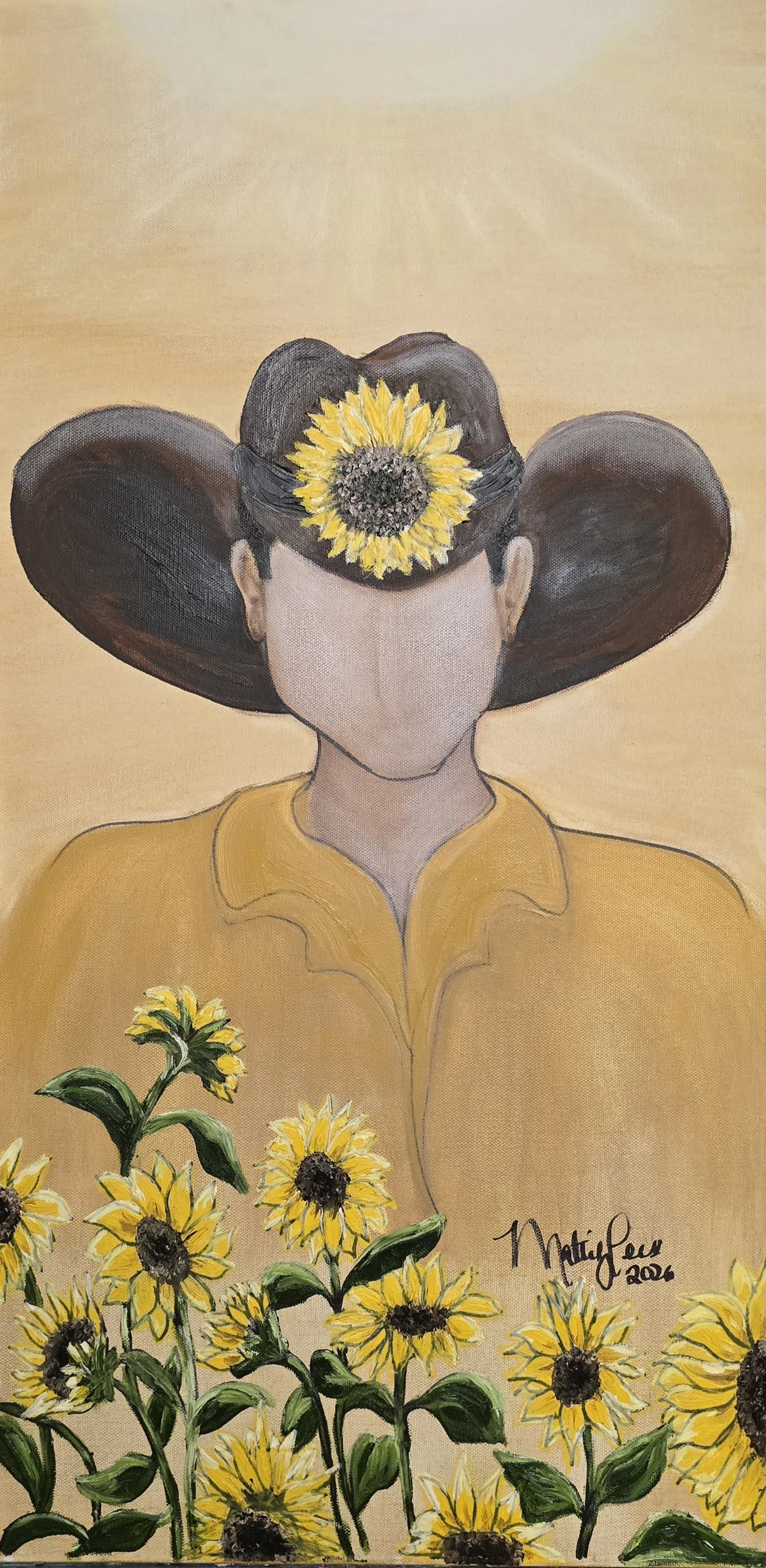 SELAH BLOOM series: SUMMER BLOOM-OIL ON CANVAS 30X15