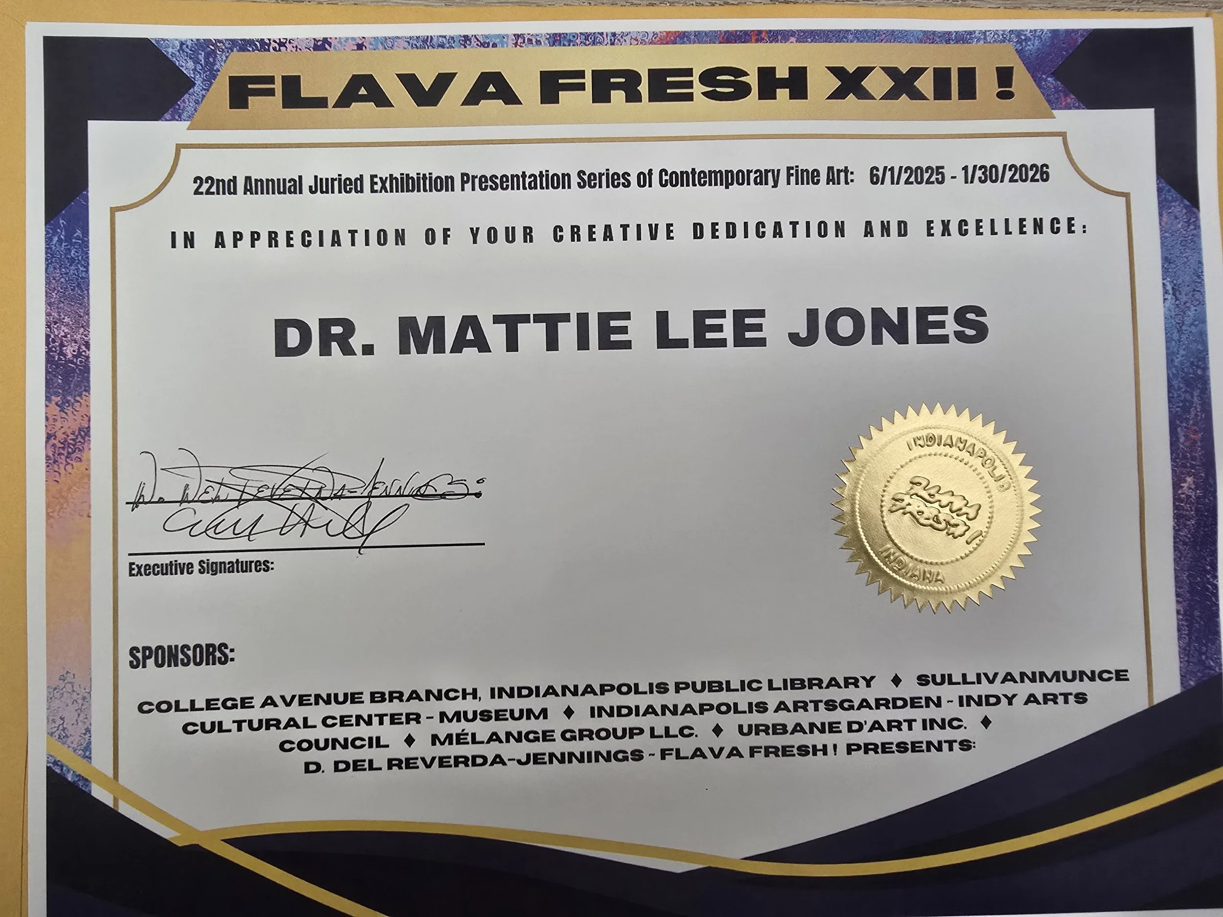 FLAVA FRESH 2025 CERTIFICATE
